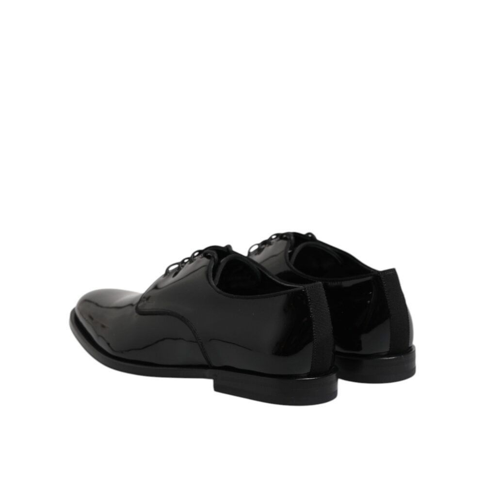 Dolce & Gabbana Dolce & Gabbana Black Patent Leather Derby Formal Dress Shoe Size US 7 / EU 40 - 5 Thumbnail