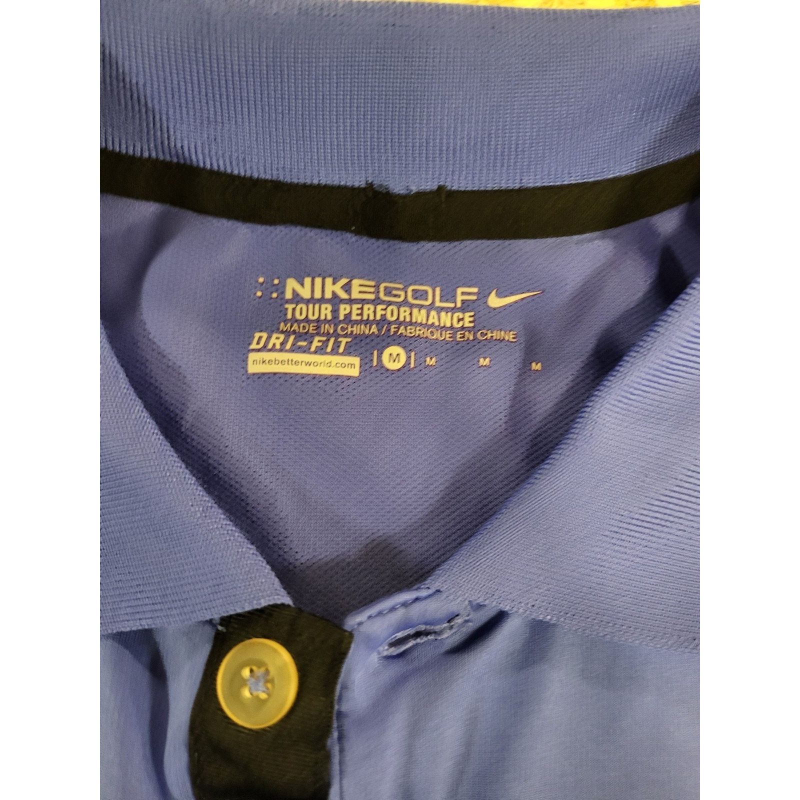 Nike Nike Men's Short Sleeve 3 Button Purple And Black Golf Shirt Size US M / EU 48-50 / 2 - 3 Thumbnail