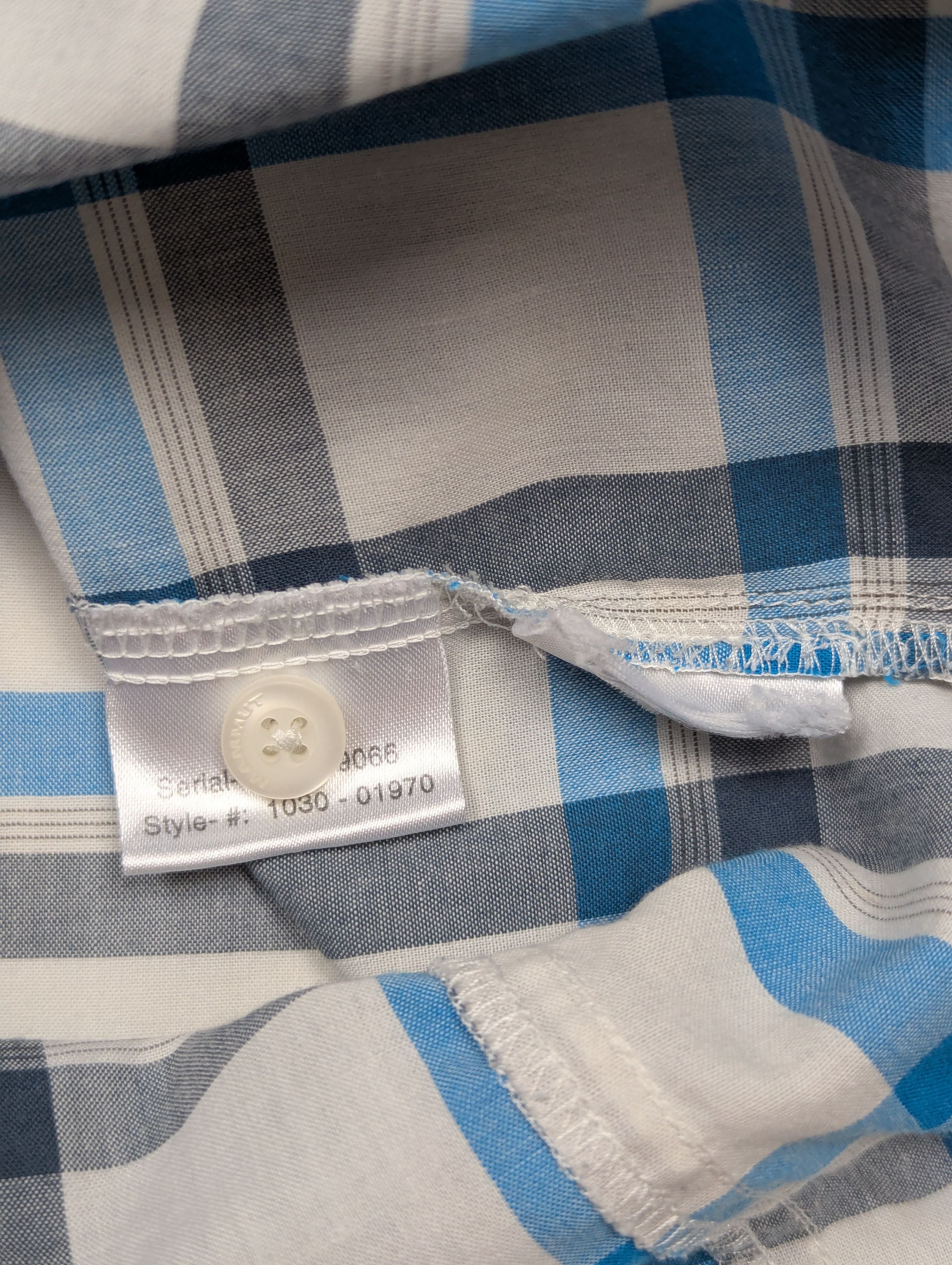 Mammut Mammut Men’s XL Short Sleeve Check Shirt Blue Grey Outdoor Size US XL / EU 56 / 4 - 8 Thumbnail