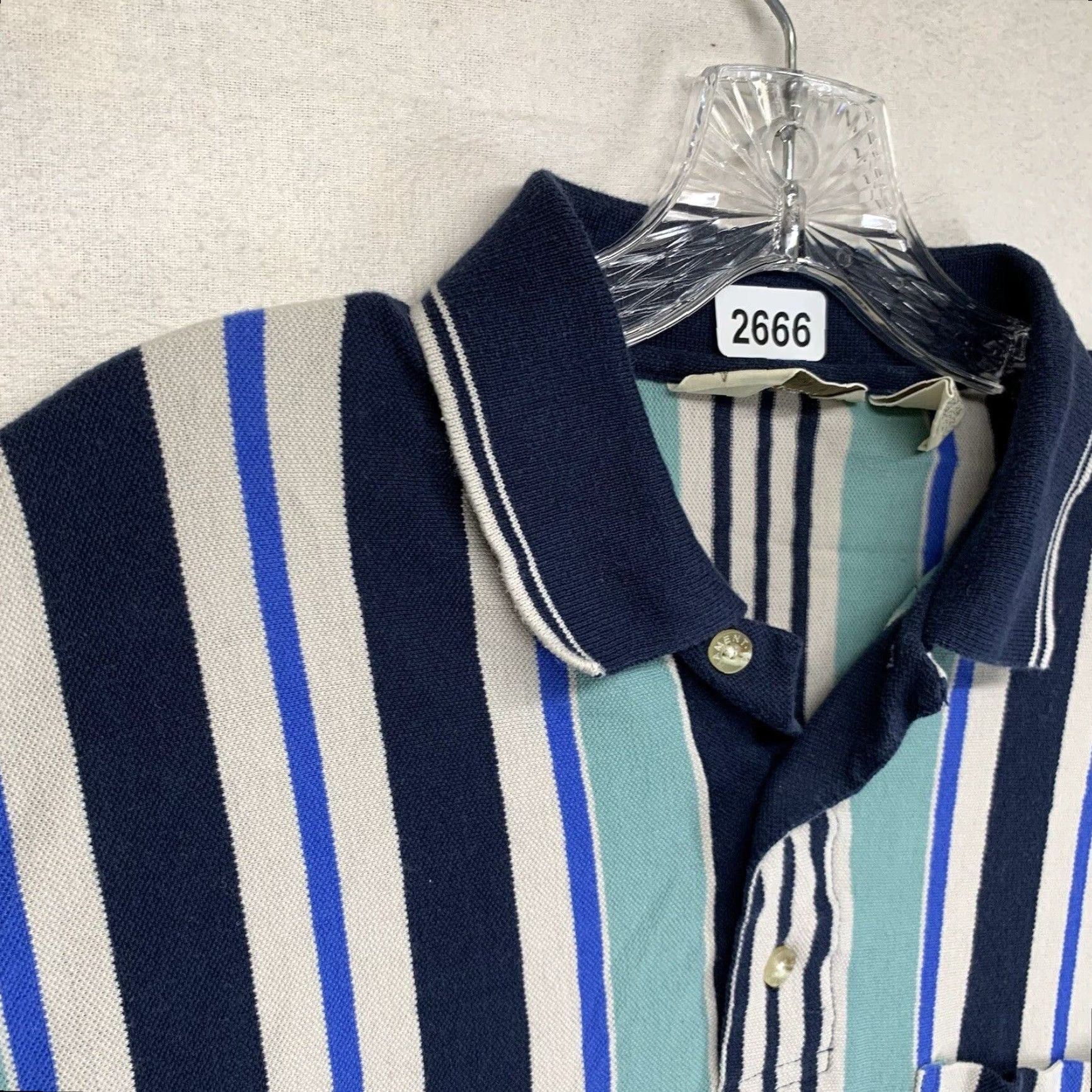 Arrow VINTAGE Tournament by Arrow Polo Shirt Mens Medium Long Striped Golf Shirt Size US M / EU 48-50 / 2 - 7 Thumbnail
