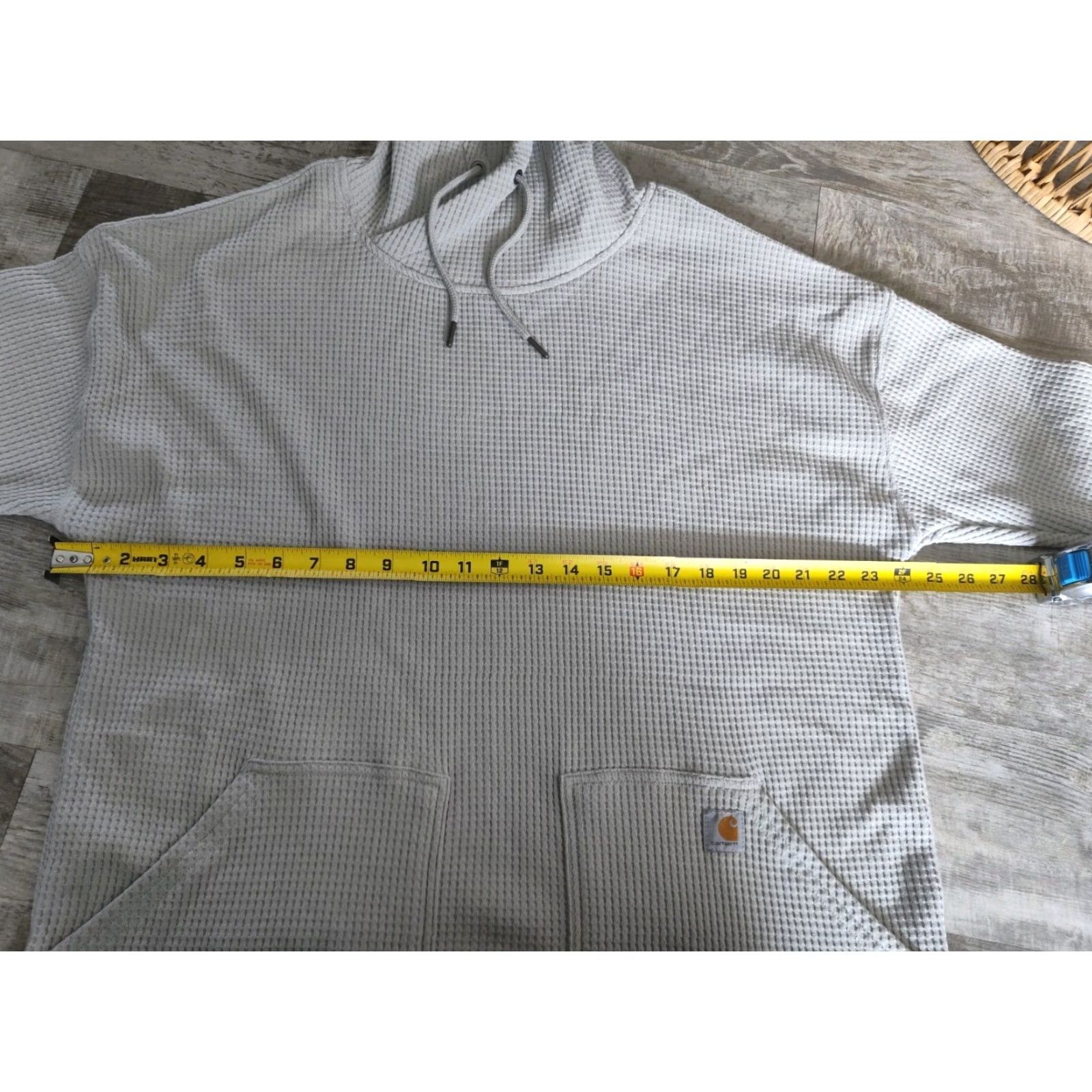 Carhartt Carhartt Waffle Knit Pocket Hoodie 1X Women’s Relaxed Heather Gray 16-18 EUC Size XL / US 12-14 / IT 48-50 - 7 Thumbnail
