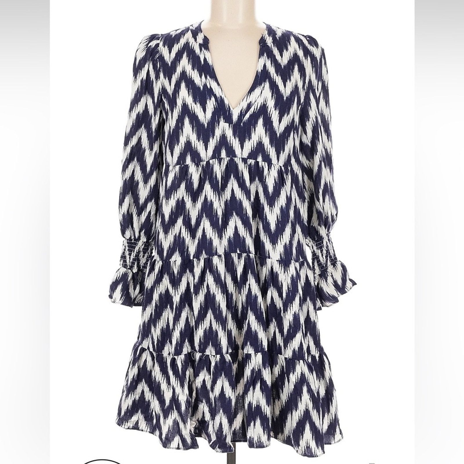 & Other Stories Pomander Place Blue and White Patterned Dress Size M / US 6-8 / IT 42-44 - 1 Thumbnail