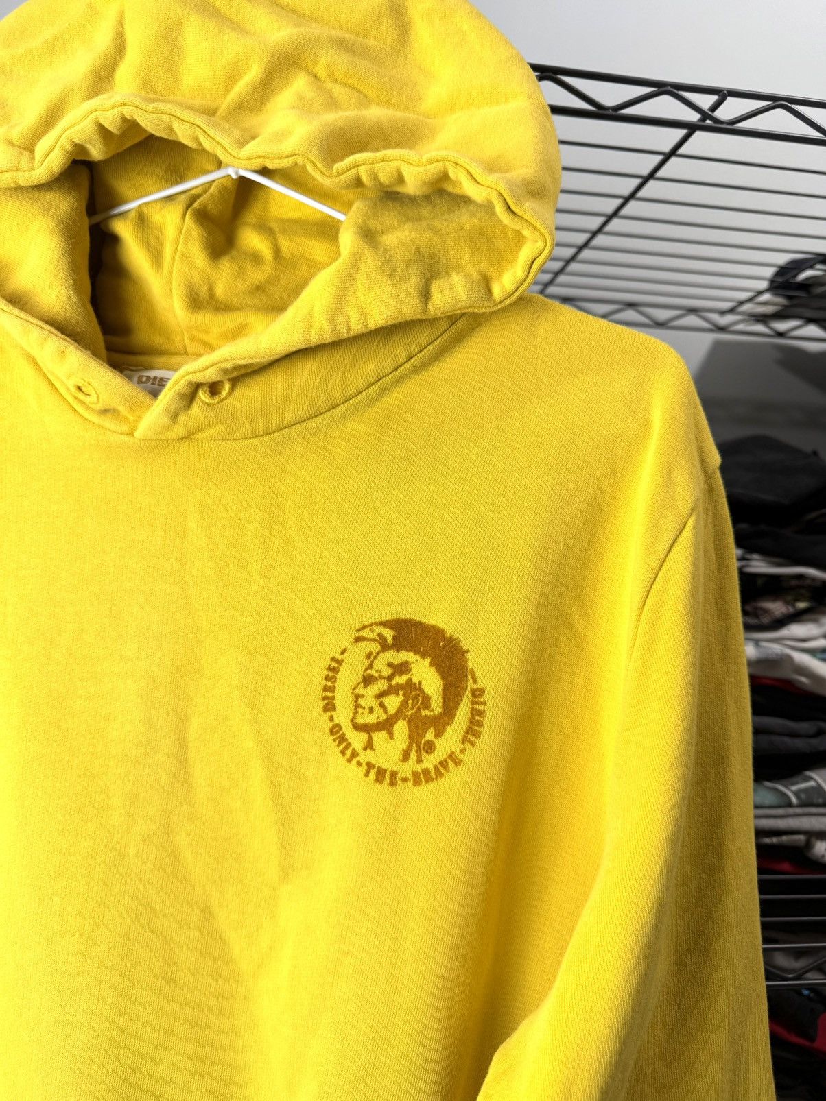 Diesel Diesel Vintage Hoodie Acid Yellow Hype Size US L / EU 52-54 / 3 - 3 Thumbnail