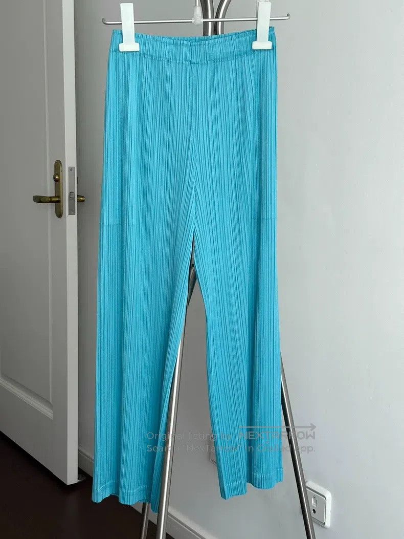 Issey Miyake Issey Miyake size:3 Blue Trousers Size 22" - 4 Thumbnail