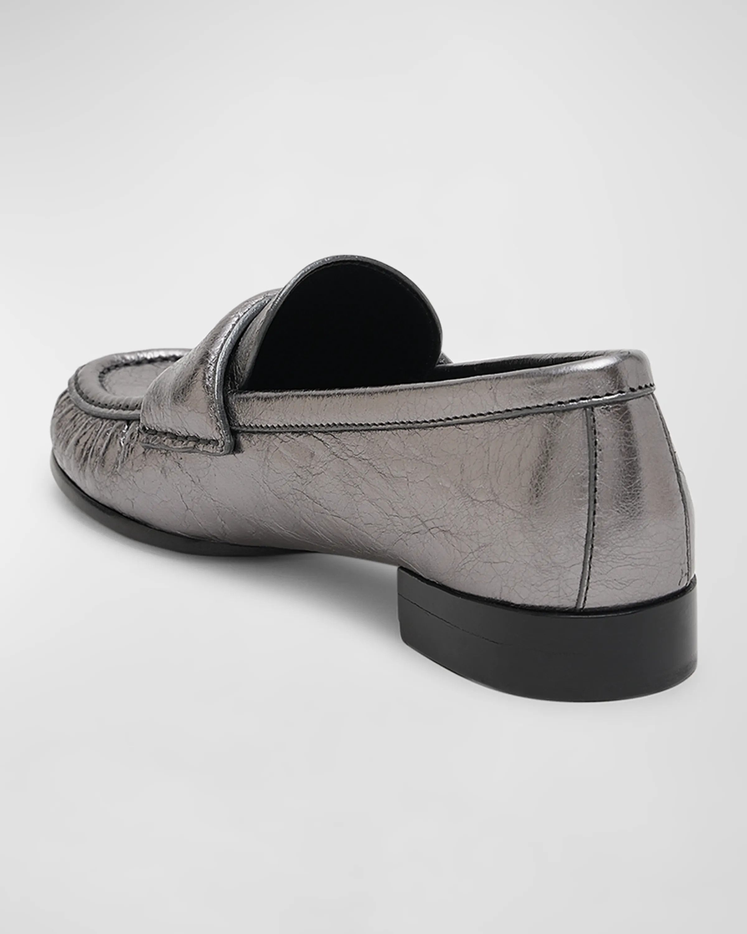 Givenchy os11x0624 4G Metallic Medallion Loafers in Silver Gray Size US 7 / IT 37 - 2 Thumbnail
