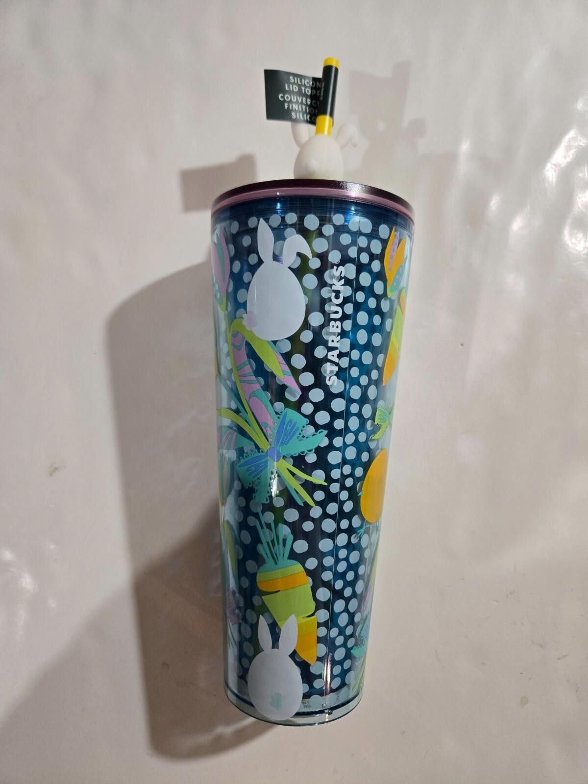 Designer Starbucks Easter Bunny Tumbler Eggs Carrots Flowers 24oz NWT Size ONE SIZE - 1 Thumbnail