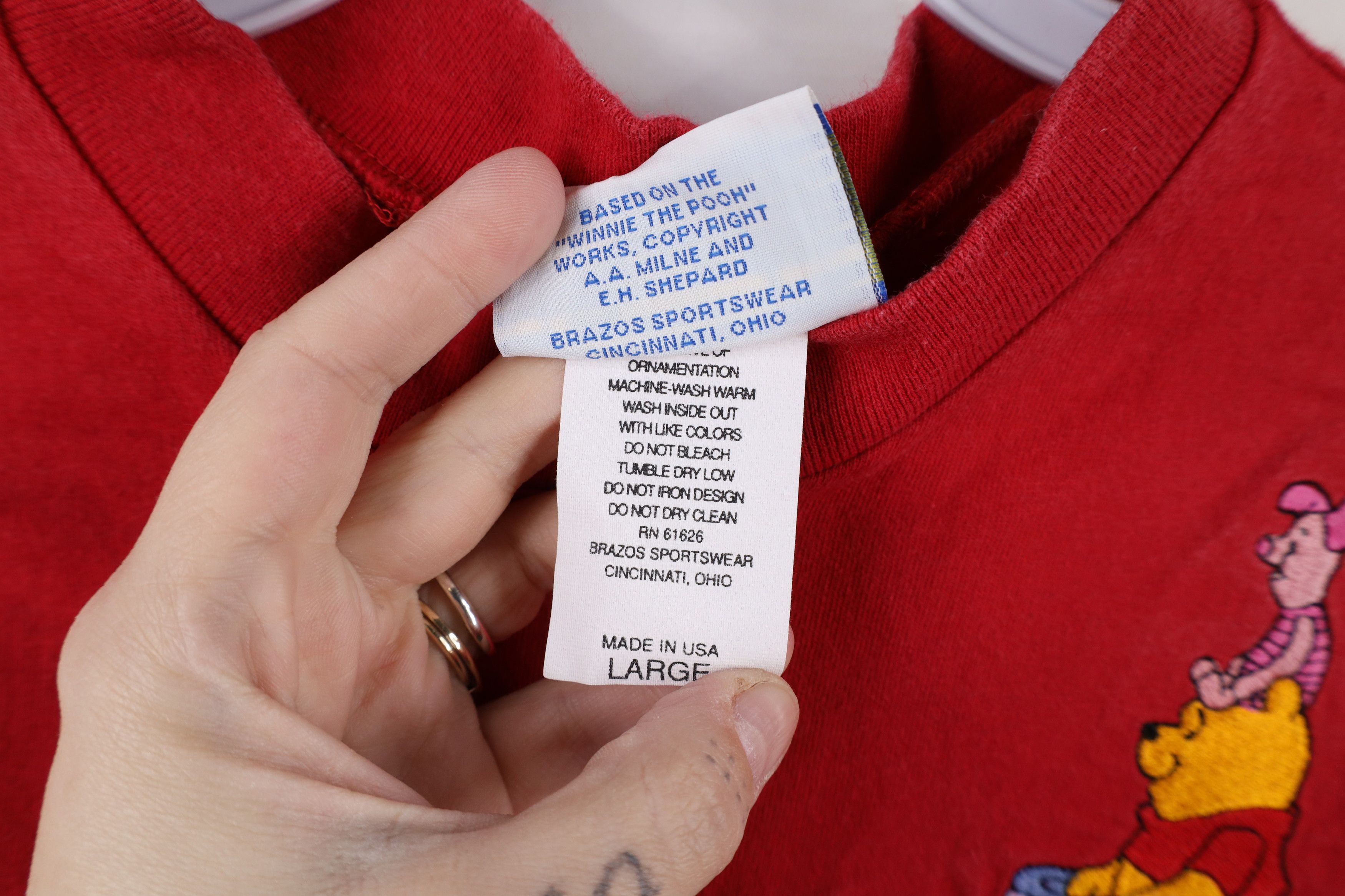 Disney × Vintage Vintage 90s Disney Winnie the Pooh Eeyore Pocket T-Shirt Size L / US 10 / IT 46 - 11 Thumbnail