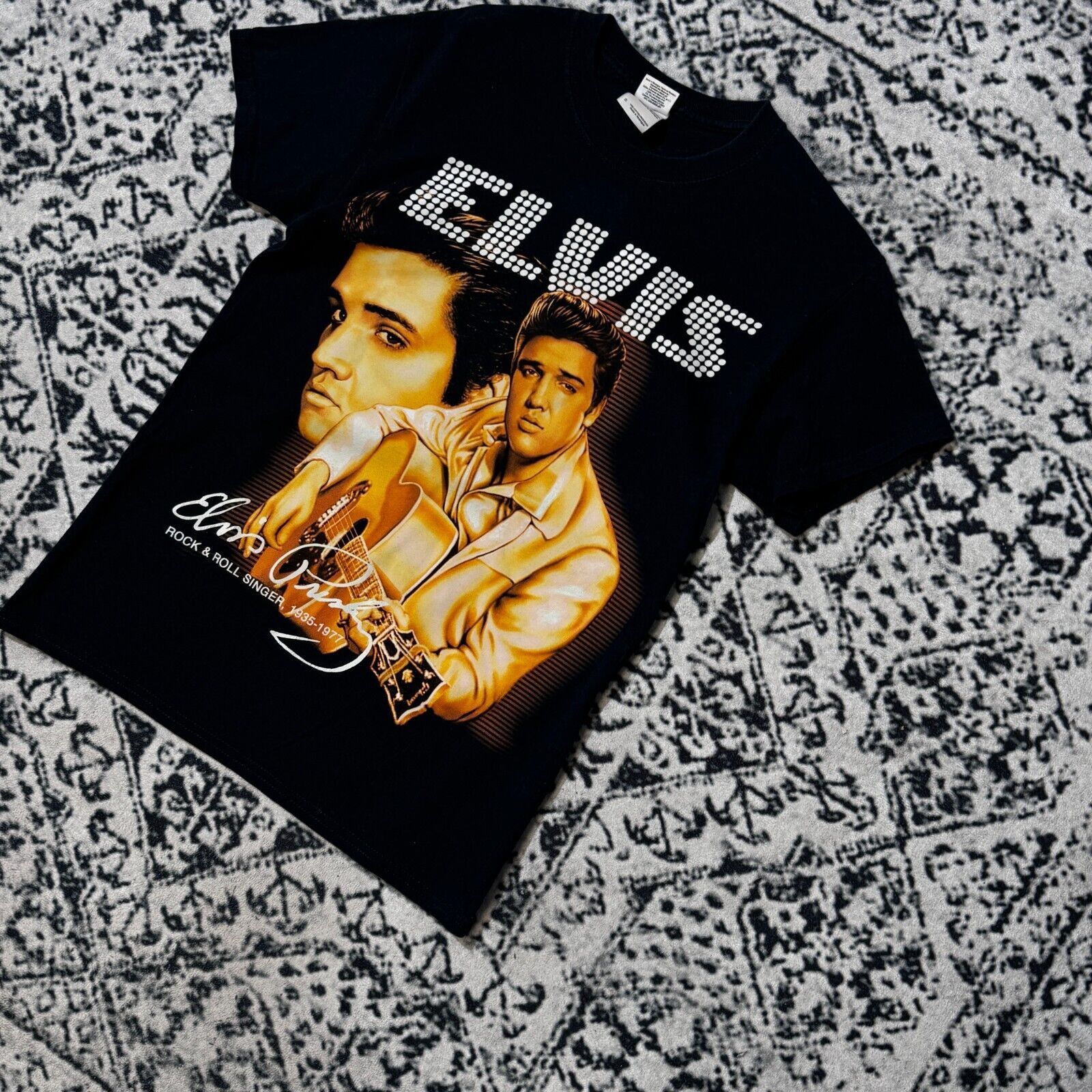 Vintage Vintage Black Cotton T-Shirt Size S Elvis Presley Rock & Rol Size US S / EU 44-46 / 1 - 2 Thumbnail