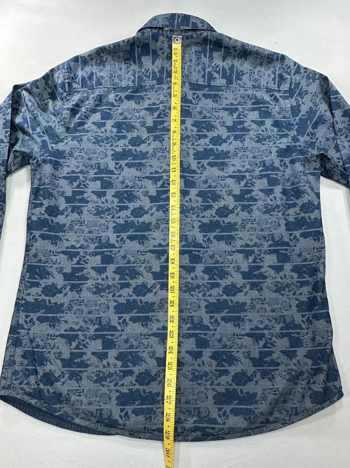 Other Park Avenue Floral Slim Fit Cotton Snap Button Blue Mens L Size US L / EU 52-54 / 3 - 5 Thumbnail