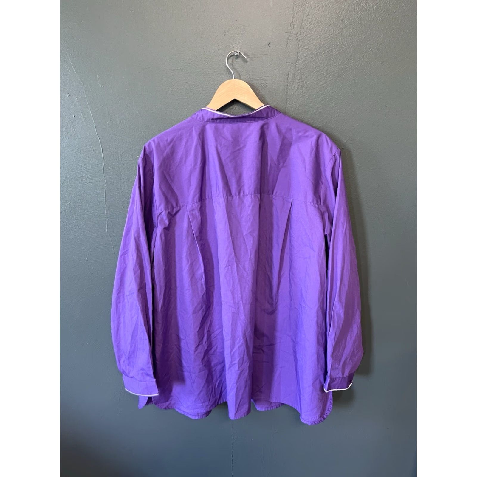 Bob Mackie Bob Mackie Womens Purple Long Sleeve Button-Up Shirt 3X Plus Size Womens Size XXL / US 16-18 / IT 52-54 - 2 Thumbnail
