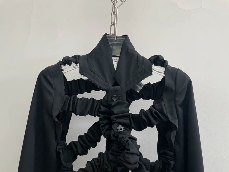 Comme des Garcons Comme Des Garcons Black pleated, crisscrossed, stretchy de Size XS / US 0-2 / IT 36-38 - 2 Thumbnail