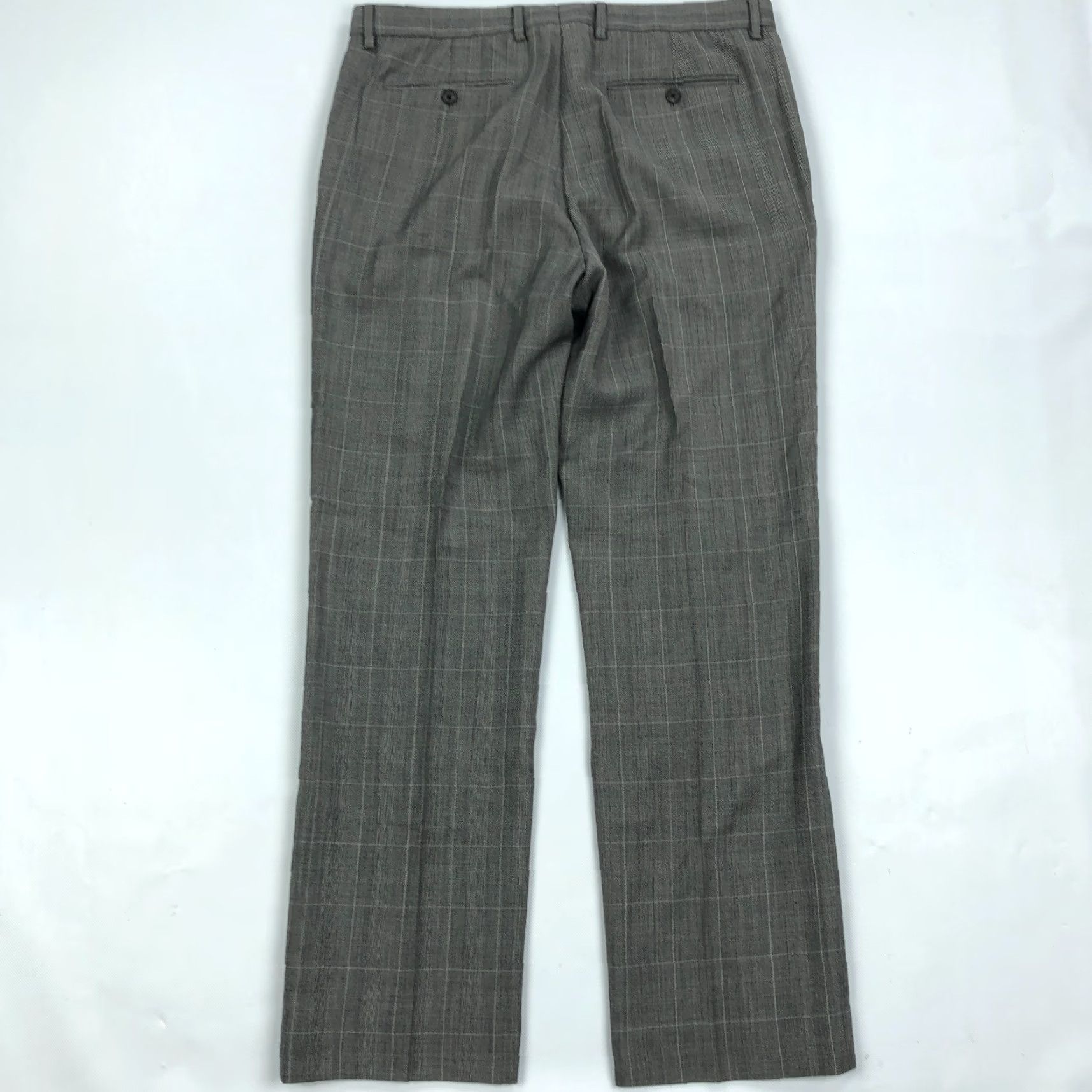 Banana Republic Banana Republic Pants Dress Pants Slim Fit 34x32 Gray Glen Plaid Wool Polyester Trousers Men Casual Formal Ivy League Vintage: No Size US 34 / EU 50 - 3 Thumbnail