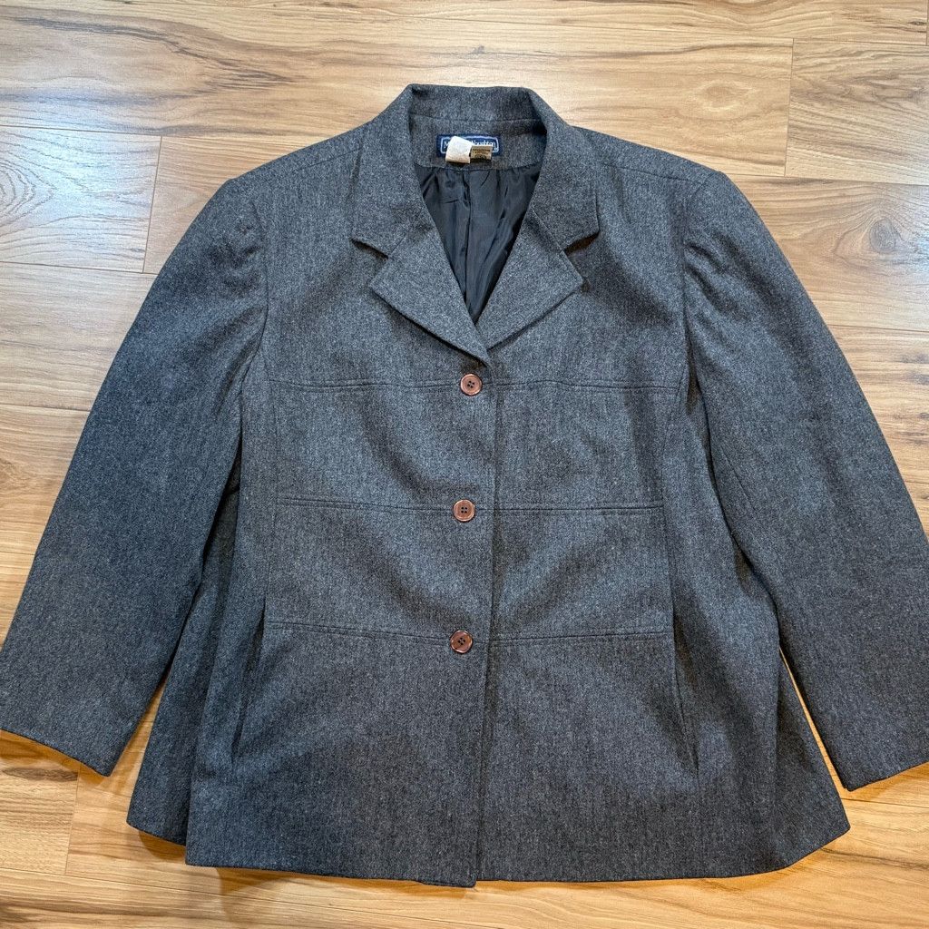 J Brand Maggie McNaughton Women’s 20W Wool Blazer Gray Size 3XL / US 20-22 - 1 Thumbnail