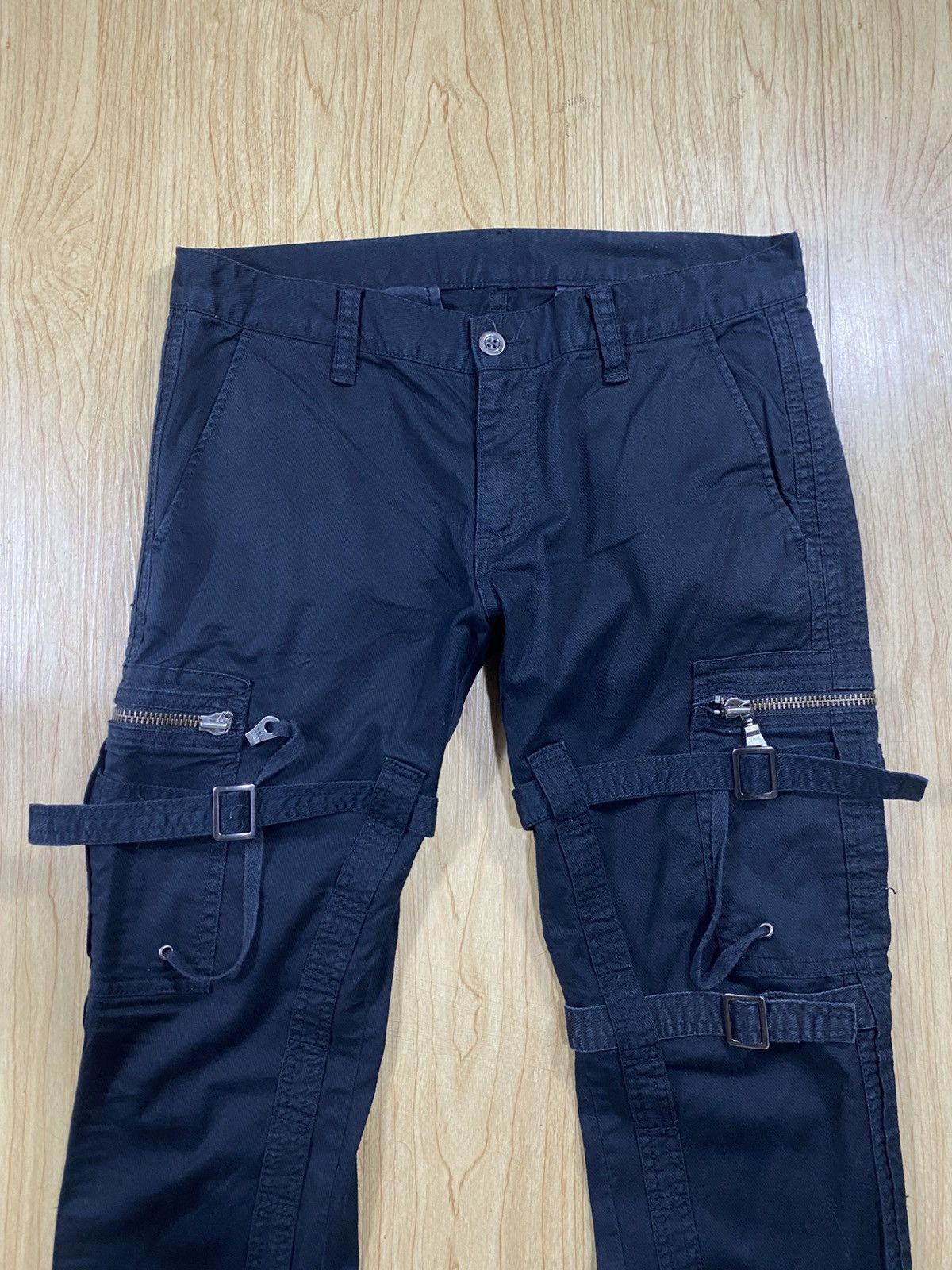 Issey Miyake Crazy Double Edge Bondage Flared Jeans Size US 32 / EU 48 - 3 Thumbnail