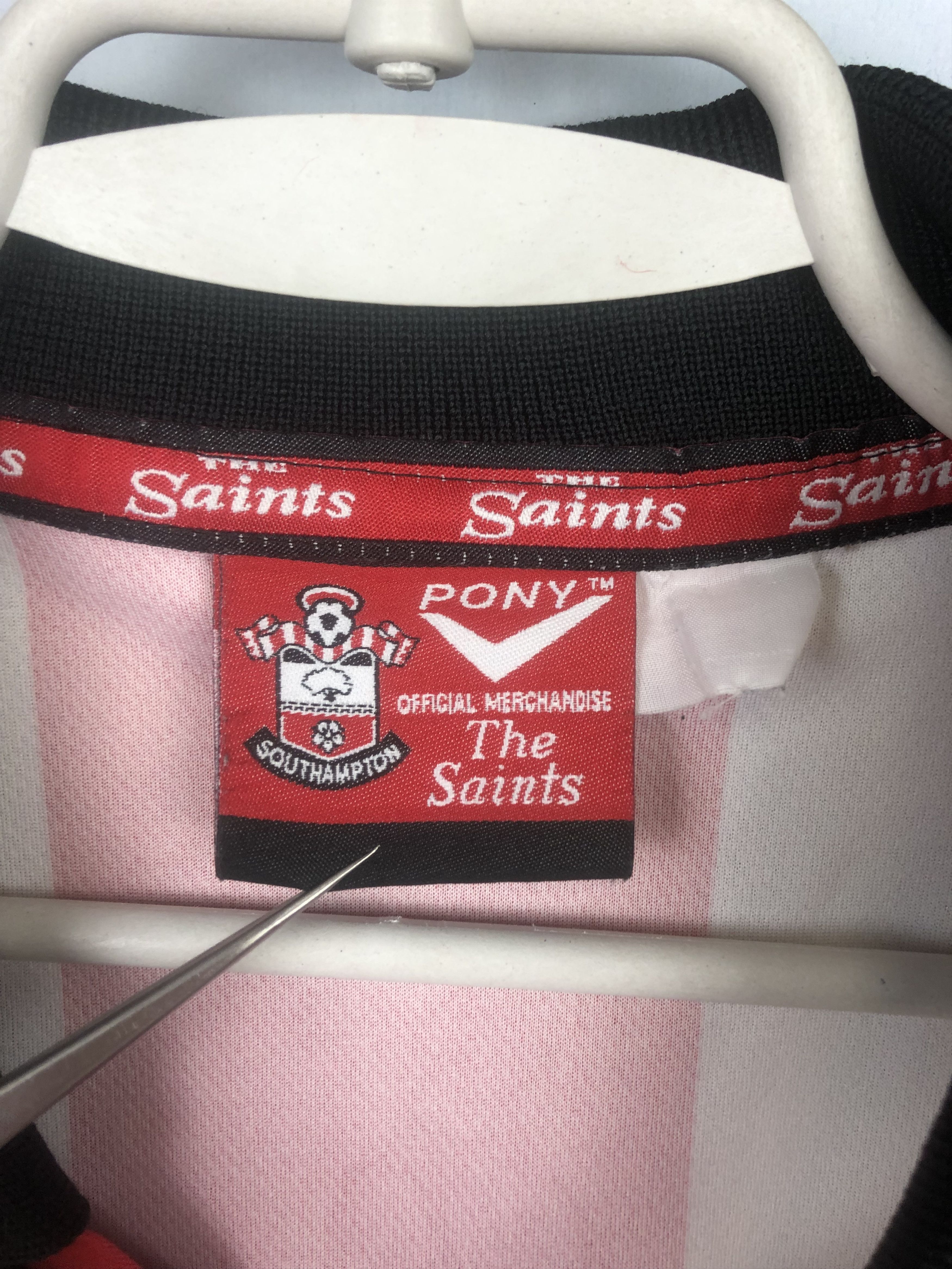 Vintage Southampton football shirt 1997 Soccer Jersey Pony Trikot Size US XL / EU 56 / 4 - 4 Thumbnail