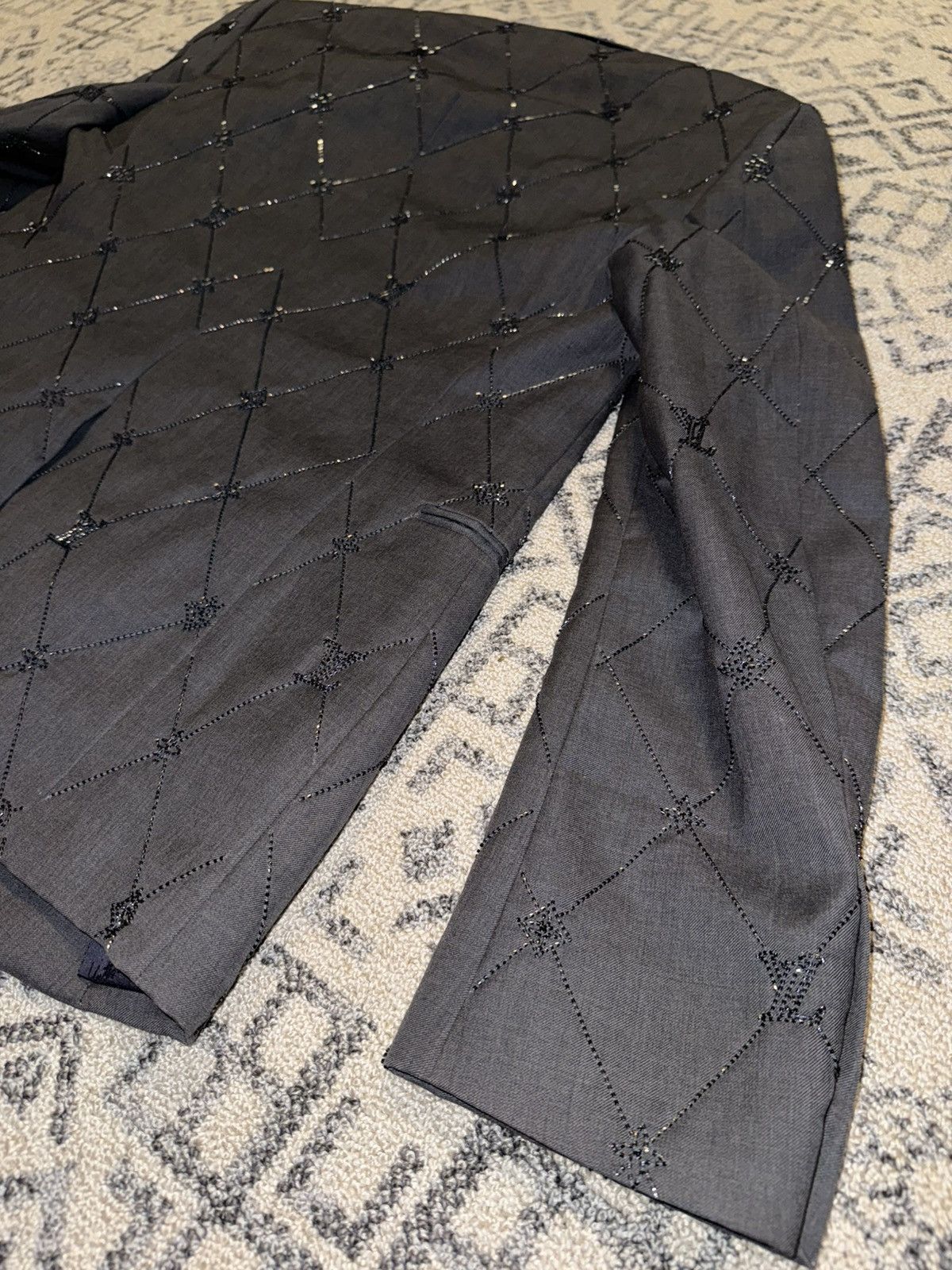 Louis Vuitton Louis Vuitton Evening Cut Away Jacket (1AAV14) Size 50R - 17 Thumbnail