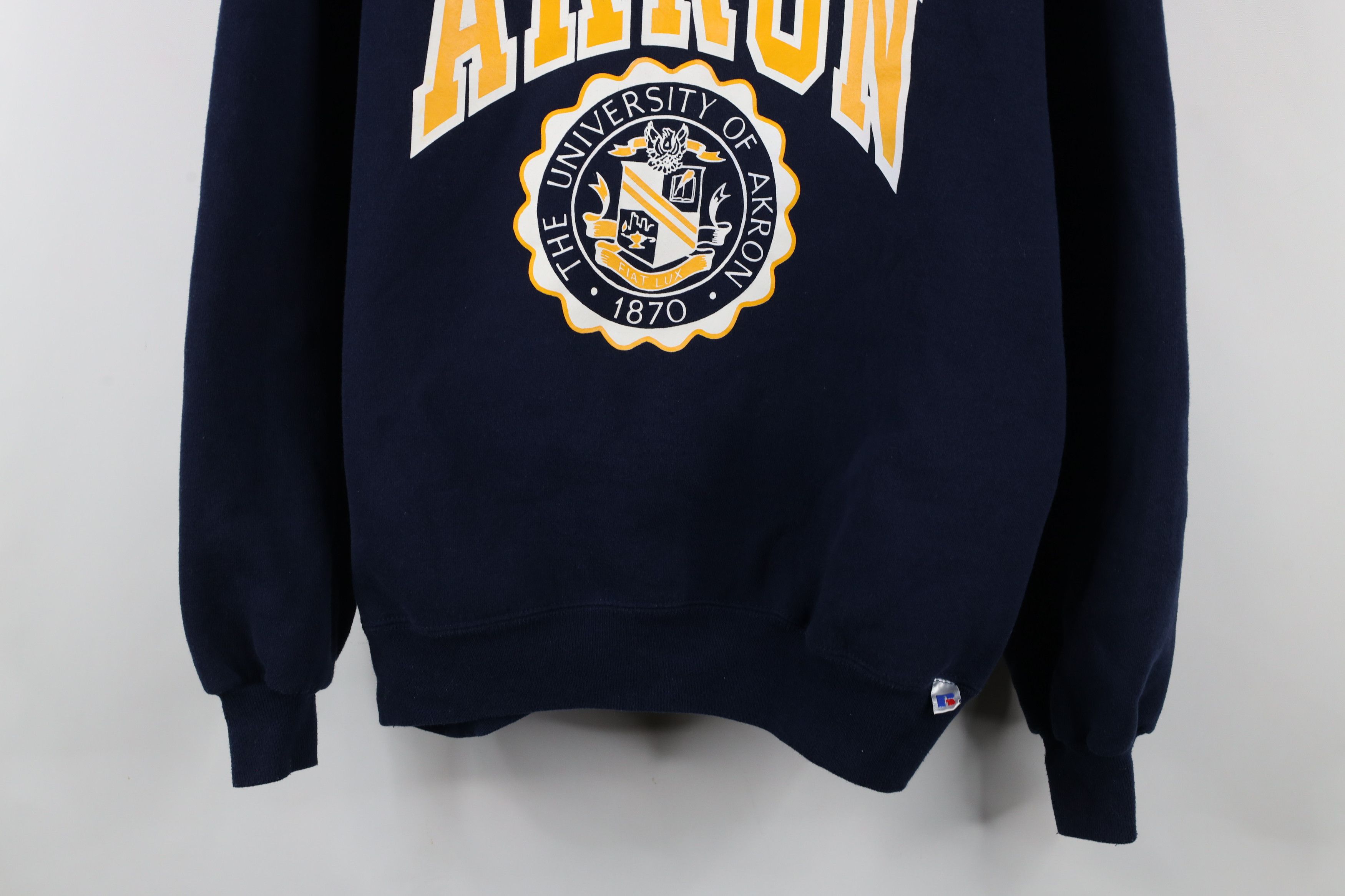 Russell Athletic × Vintage Vintage 90s Russell Athletic University of Akron Sweatshirt Size US XL / EU 56 / 4 - 3 Thumbnail