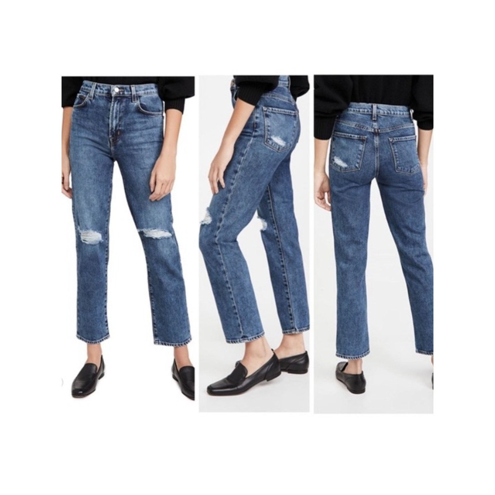 J Brand Jules High Rise Straight Jeans NEW Denim 26 Finesse Blue Size 26" / US 2 / IT 38 - 1 Thumbnail