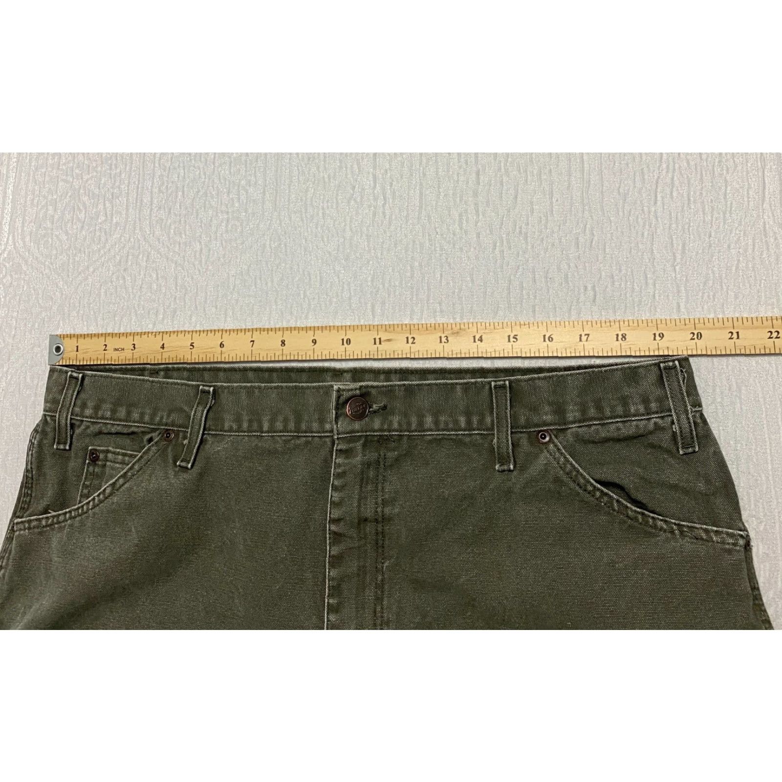 Dickies Dickies Carpenter Duck Pants Men’s 40×30 Rinsed Moss Green Heavyweight Relaxed Workwear Straight 40 Inseam Jeans? Size US 40 / EU 56 - 3 Thumbnail