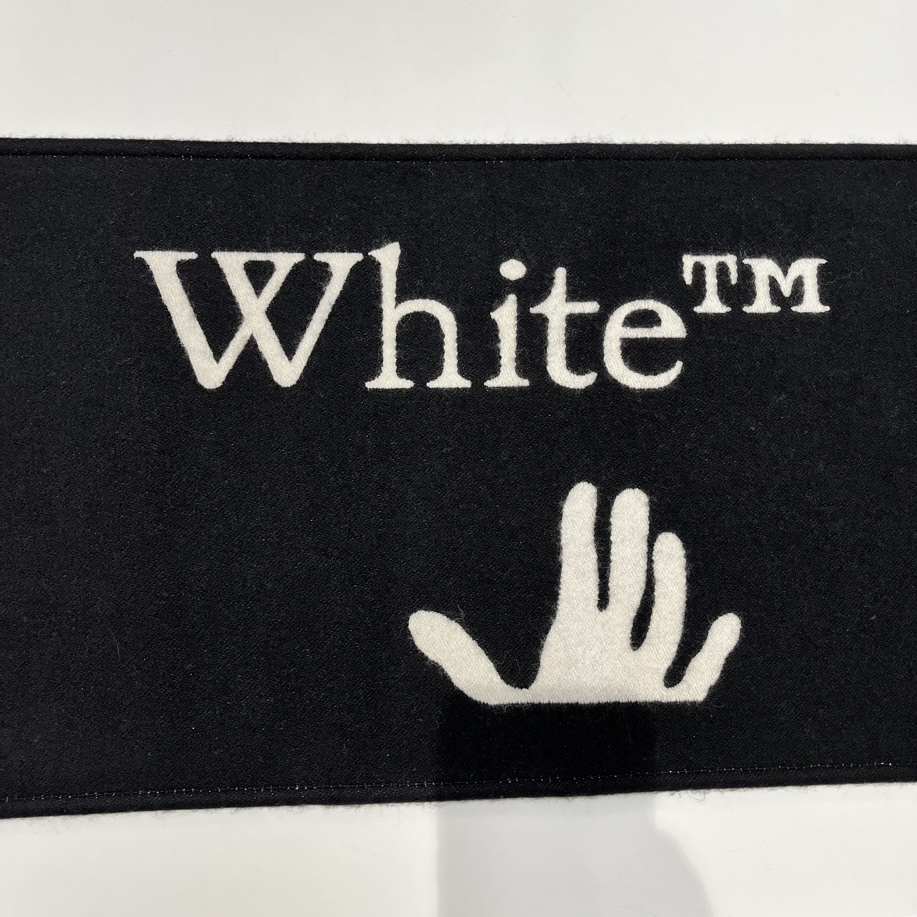 Off-White Off-White Logo Print Knitted Scarf Black Size ONE SIZE - 6 Thumbnail