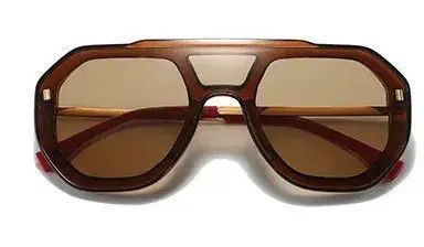 Electric Visual × Vintage Funky Flat Top Pilot Sunglasses Size ONE SIZE - 4 Thumbnail