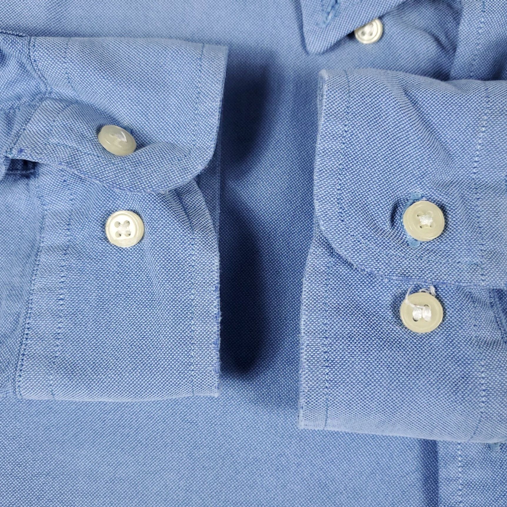 Tommy Hilfiger VINTAGE Tommy Hilfiger Men's Shirt Large Blue Casual Button-Up Long Sleeve Cotton 90s Classic Size US L / EU 52-54 / 3 - 3 Thumbnail