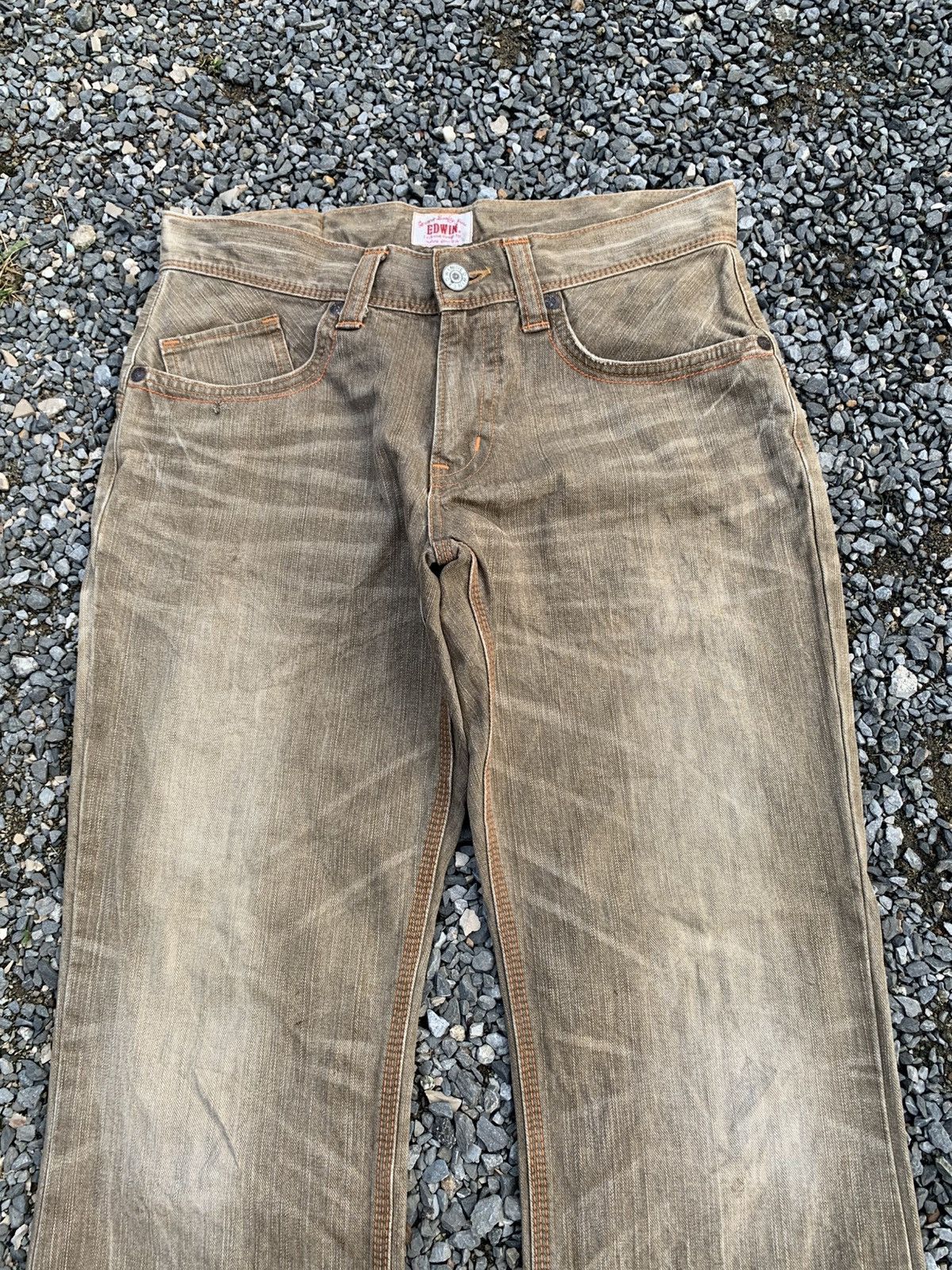 Edwin FLARE EDWIN XV BUCKLE BACK PUNK RUSTY JAPANESE DENIM Size US 33 - 5 Thumbnail