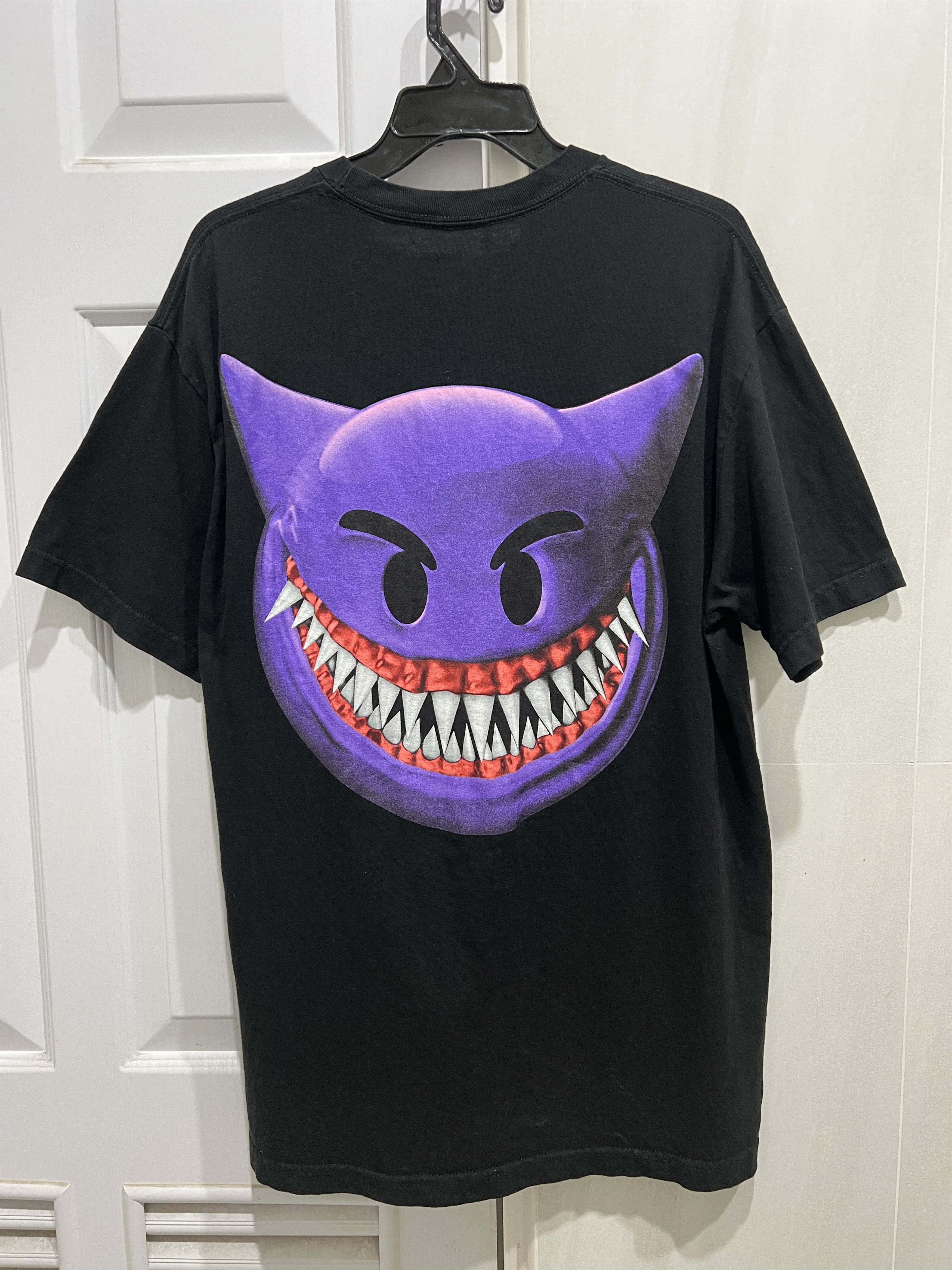 image of Lil Peep x Rap Tees Sus Boy Purple Devil Tee L in Black, Men's (Size XL)