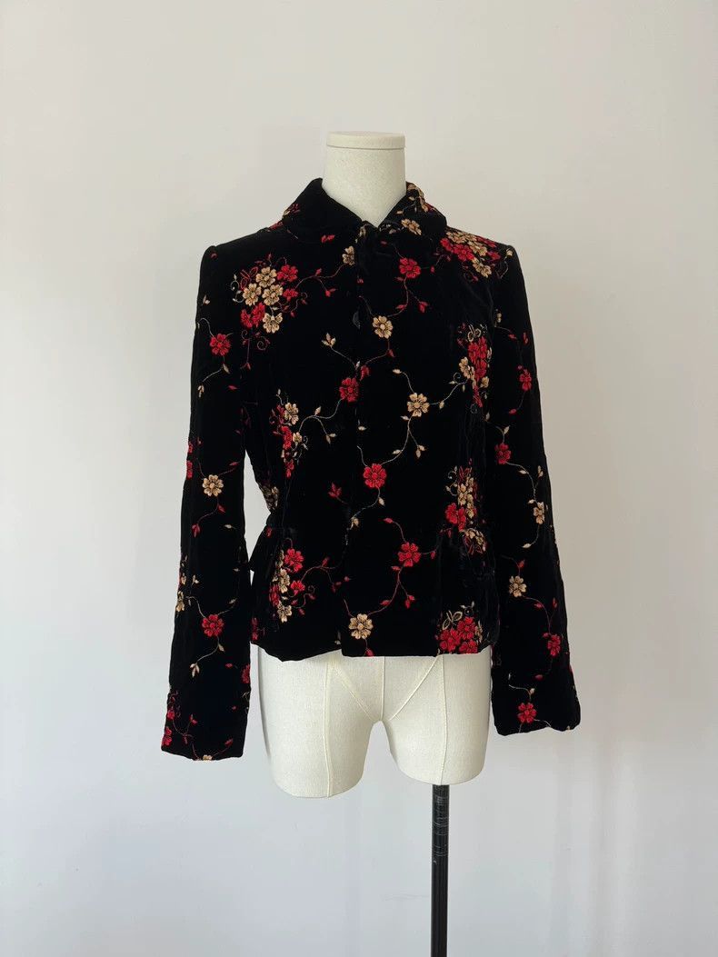 Comme des Garcons CDG Velvet Embroidered Outerwear. Size US L / EU 52-54 / 3 - 6 Thumbnail