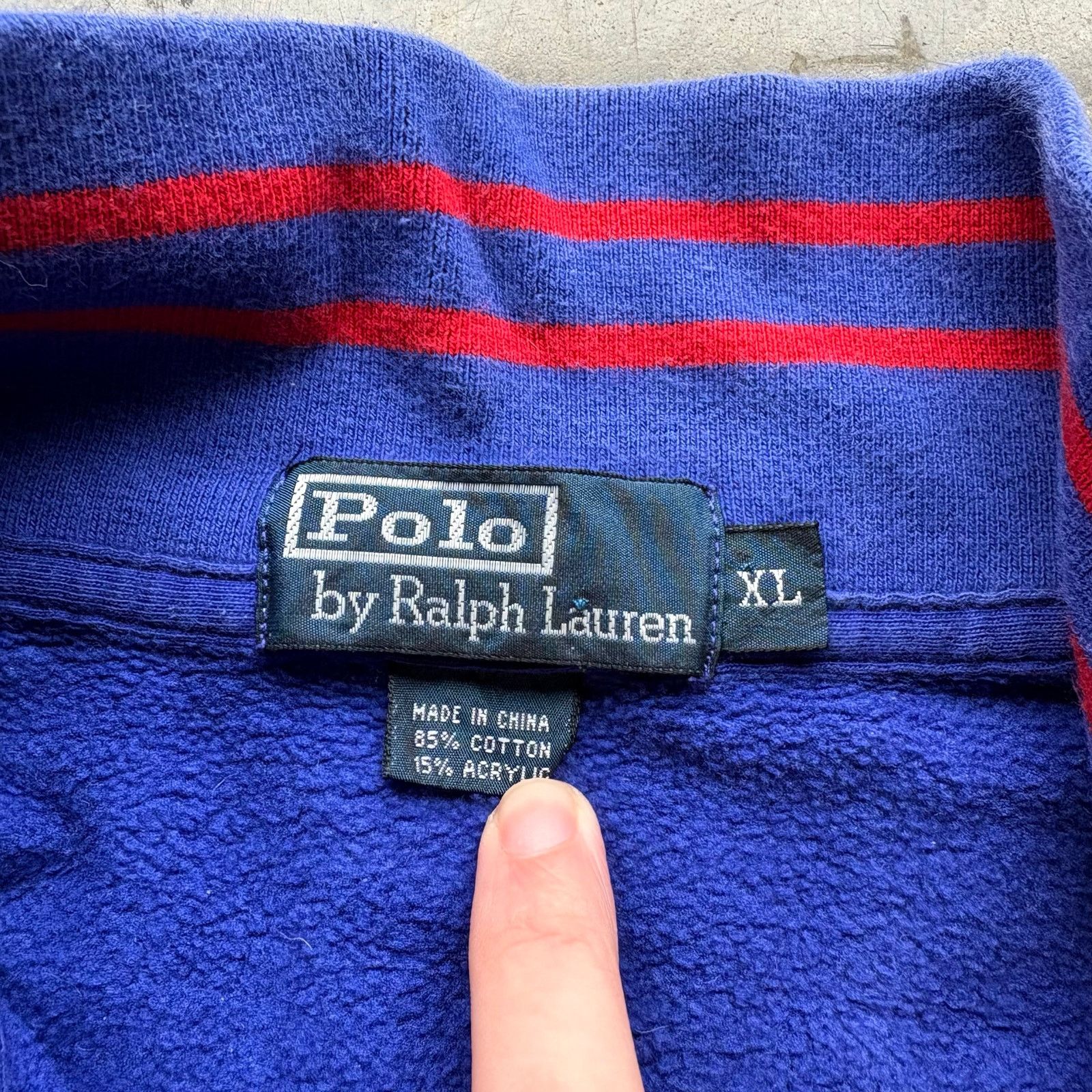 Polo Ralph Lauren Beautiful Vintage Polo Ralph lauren Quarter Zip sweatshirt Size US XL / EU 56 / 4 - 3 Thumbnail