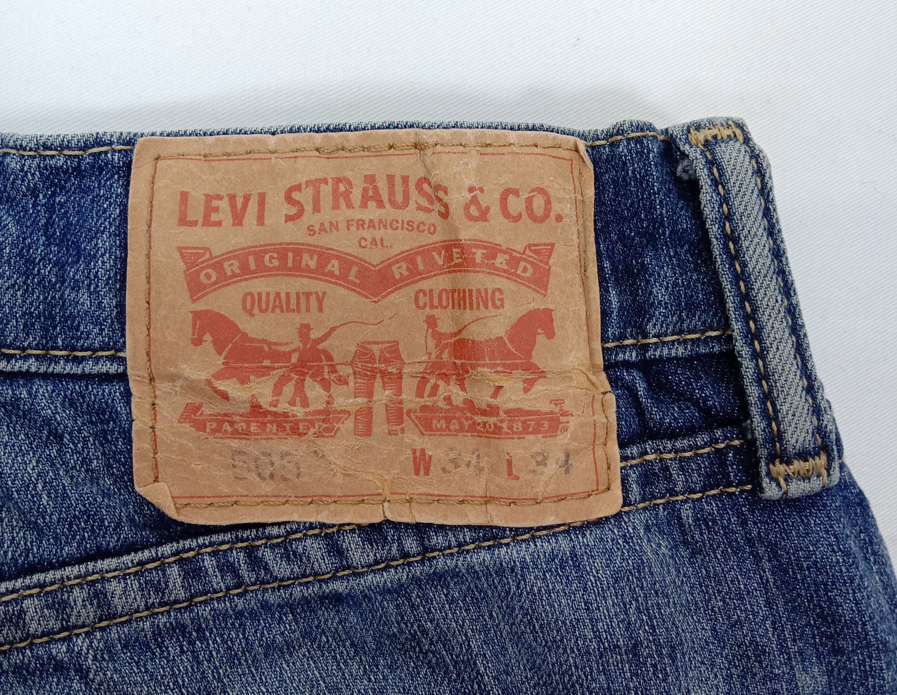 Levi's Vintage Levi's 505 Jeans Earth Tone Ripped Denim Size US 33 - 15 Thumbnail