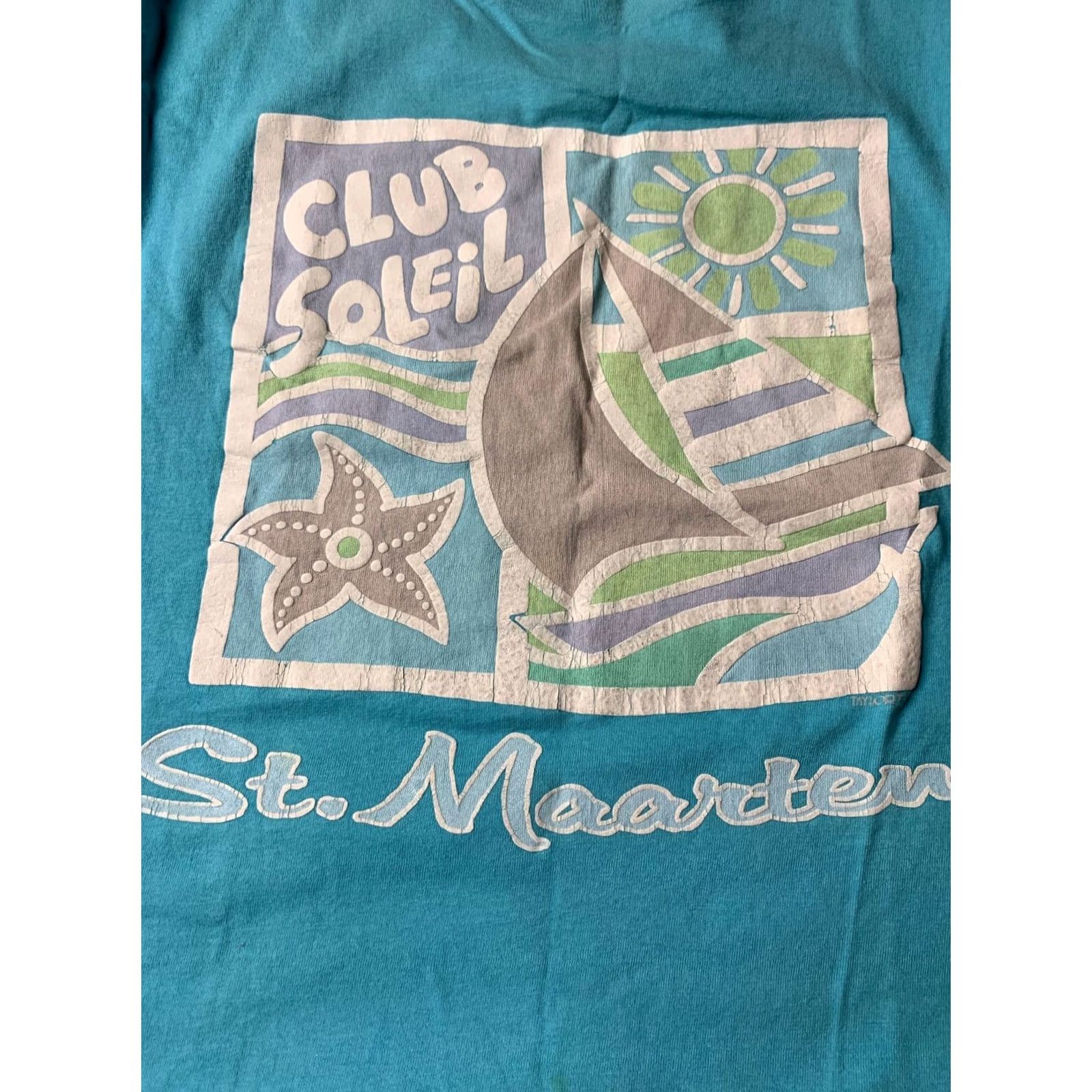 Fruit Of The Loom ST. MAARTEN 1990 VINTAGE SHIRT JERSEY TEE Fruit of the Loom XL Blue Mens 1990s Shirt Size US XL / EU 56 / 4 - 3 Thumbnail