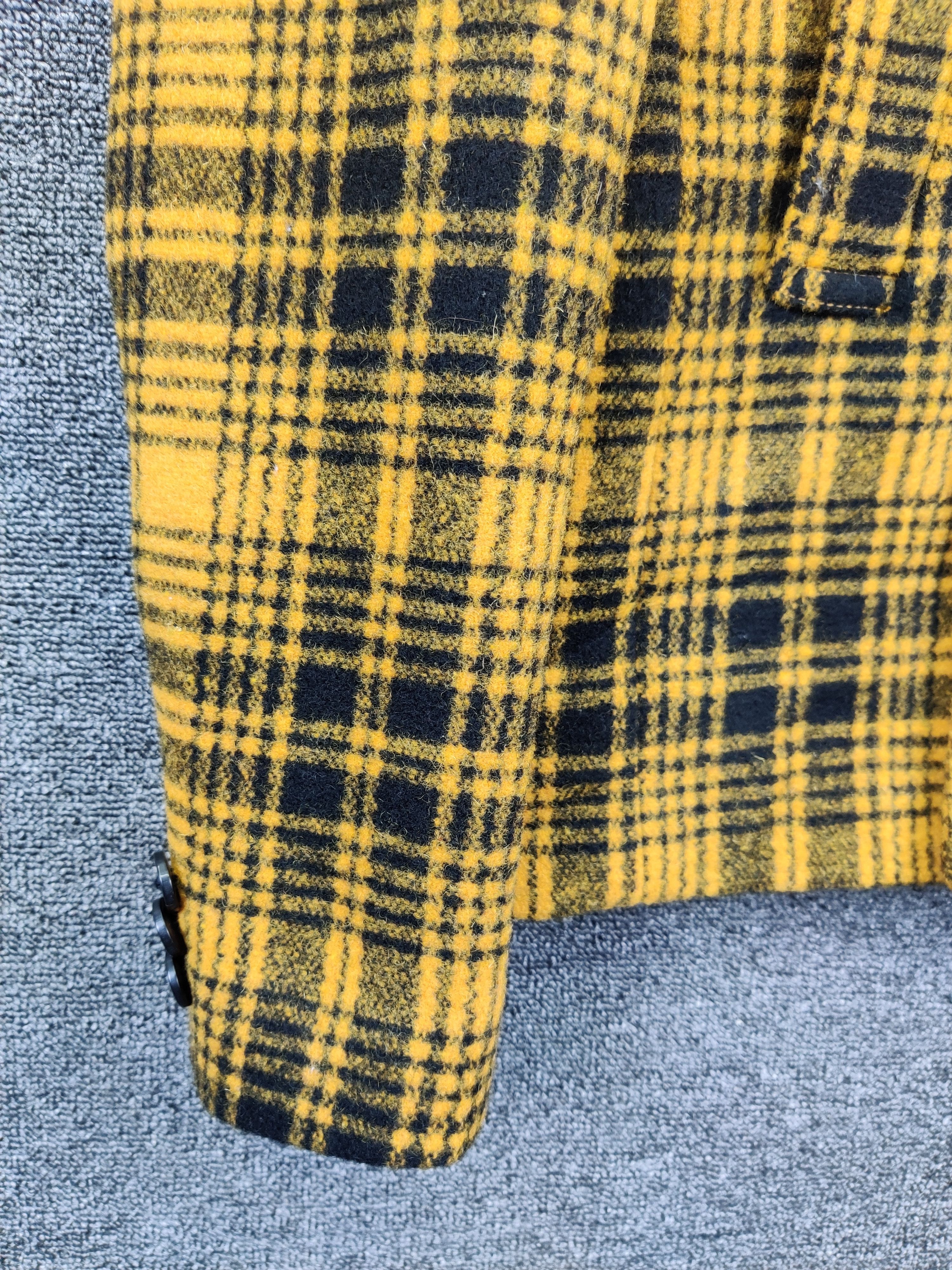 291295=Homme 291295 = Homme Double Breasted Wool Checkered Coat Size US M / EU 48-50 / 2 - 4 Thumbnail
