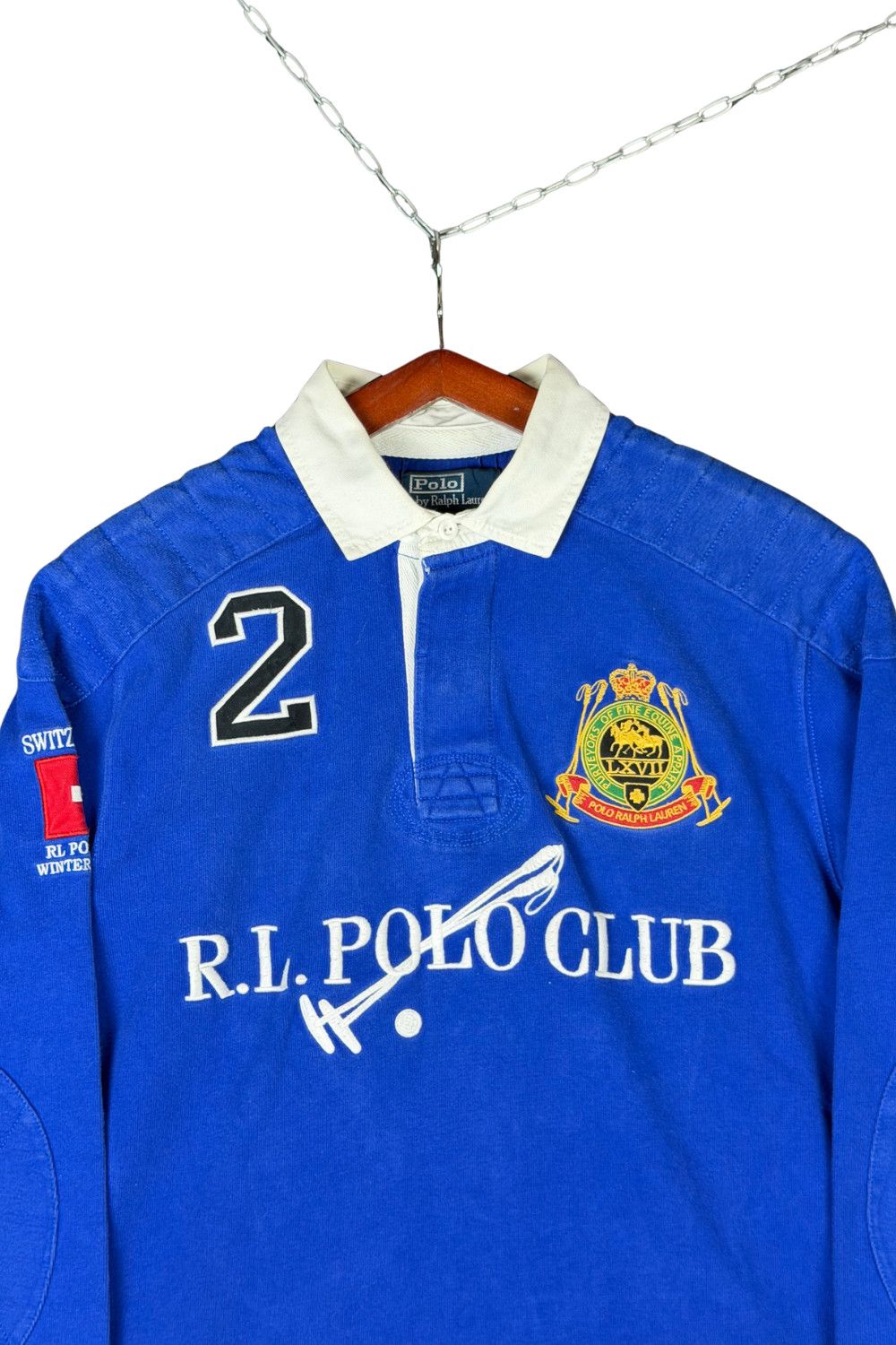 Polo Ralph Lauren 2008 Polo Ralph Lauren Switzerland Rugby Shirt Size US L / EU 52-54 / 3 - 4 Thumbnail