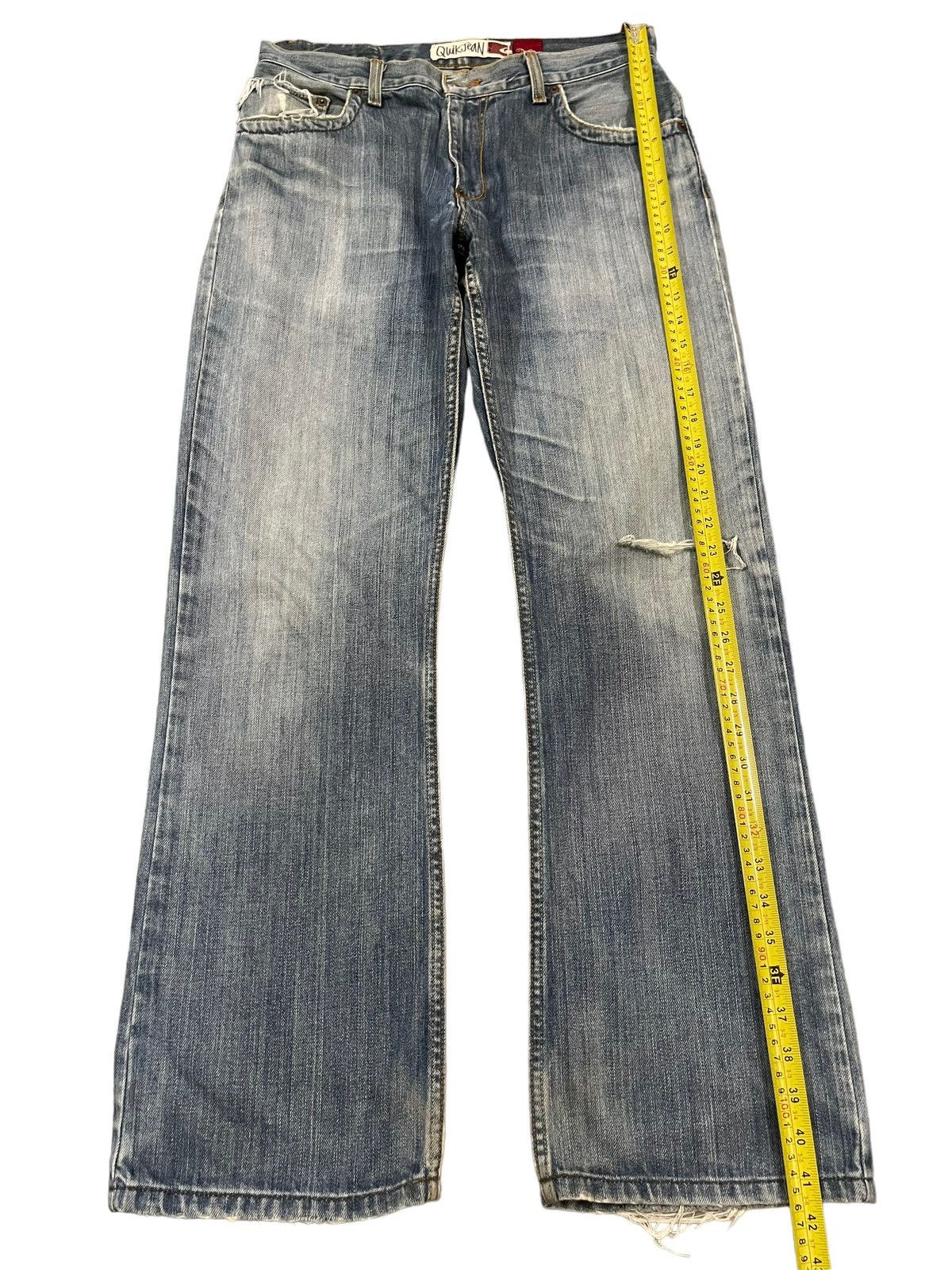 Quiksilver Vintage Quiksilver Blue Wash Distress Style Baggy Jeans Size US 31 - 15 Thumbnail