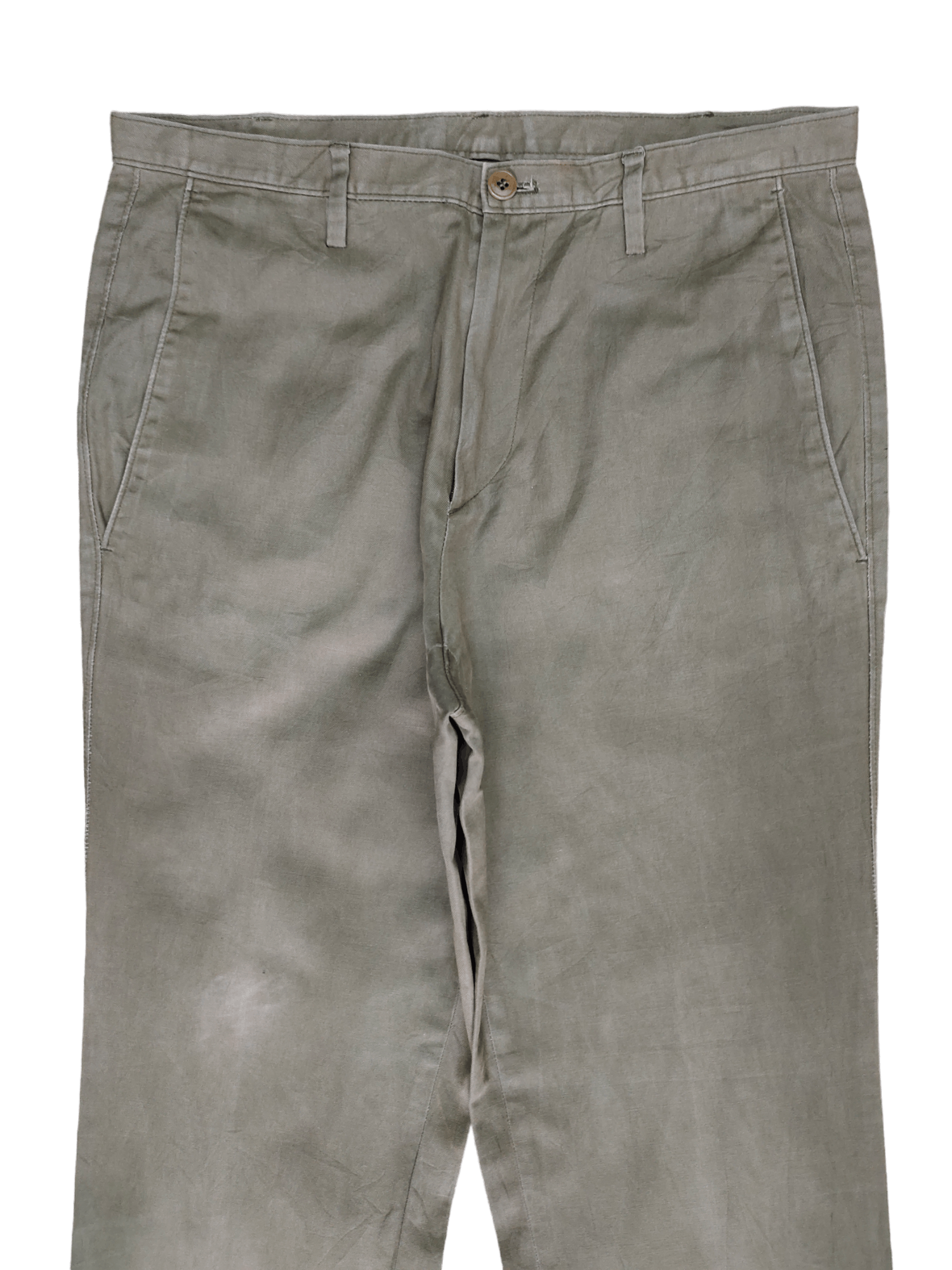 Miu Miu Miu Miu Olive Green Faded Trouser Pants Size US 30 / EU 46 - 2 Thumbnail