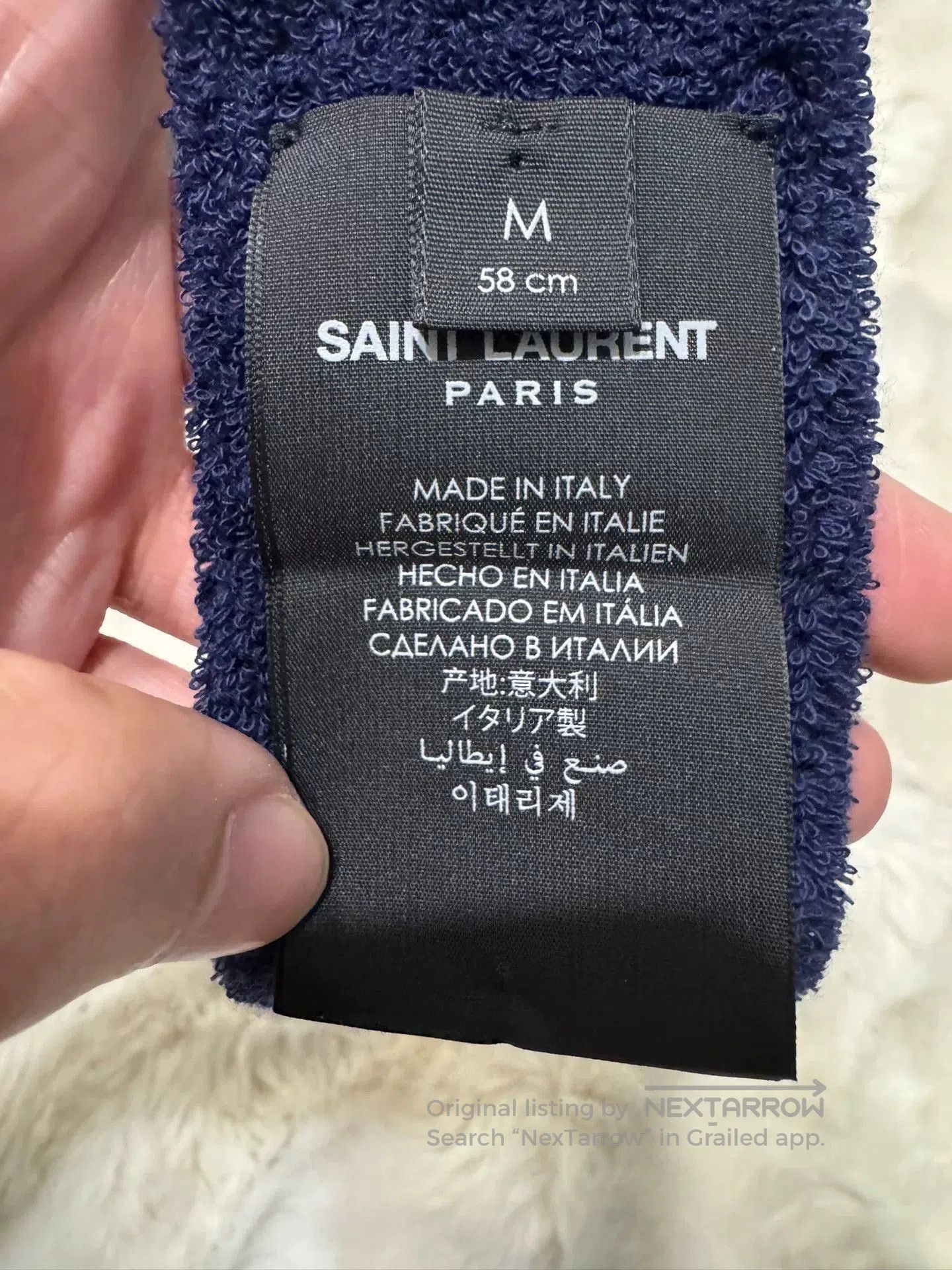 Saint Laurent Paris Saint Laurent Gold Logo Headband. Size ONE SIZE - 5 Thumbnail