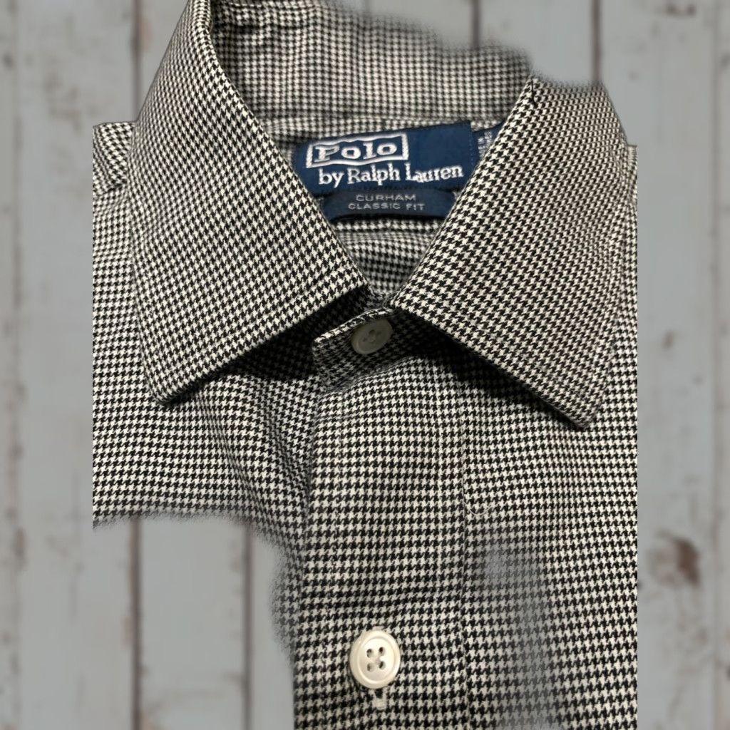 Polo Ralph Lauren Polo Ralph Lauren Mens Long Sleeve Houndstooth Button Down Dress Shirt Small Size US S / EU 44-46 / 1 - 1 Thumbnail