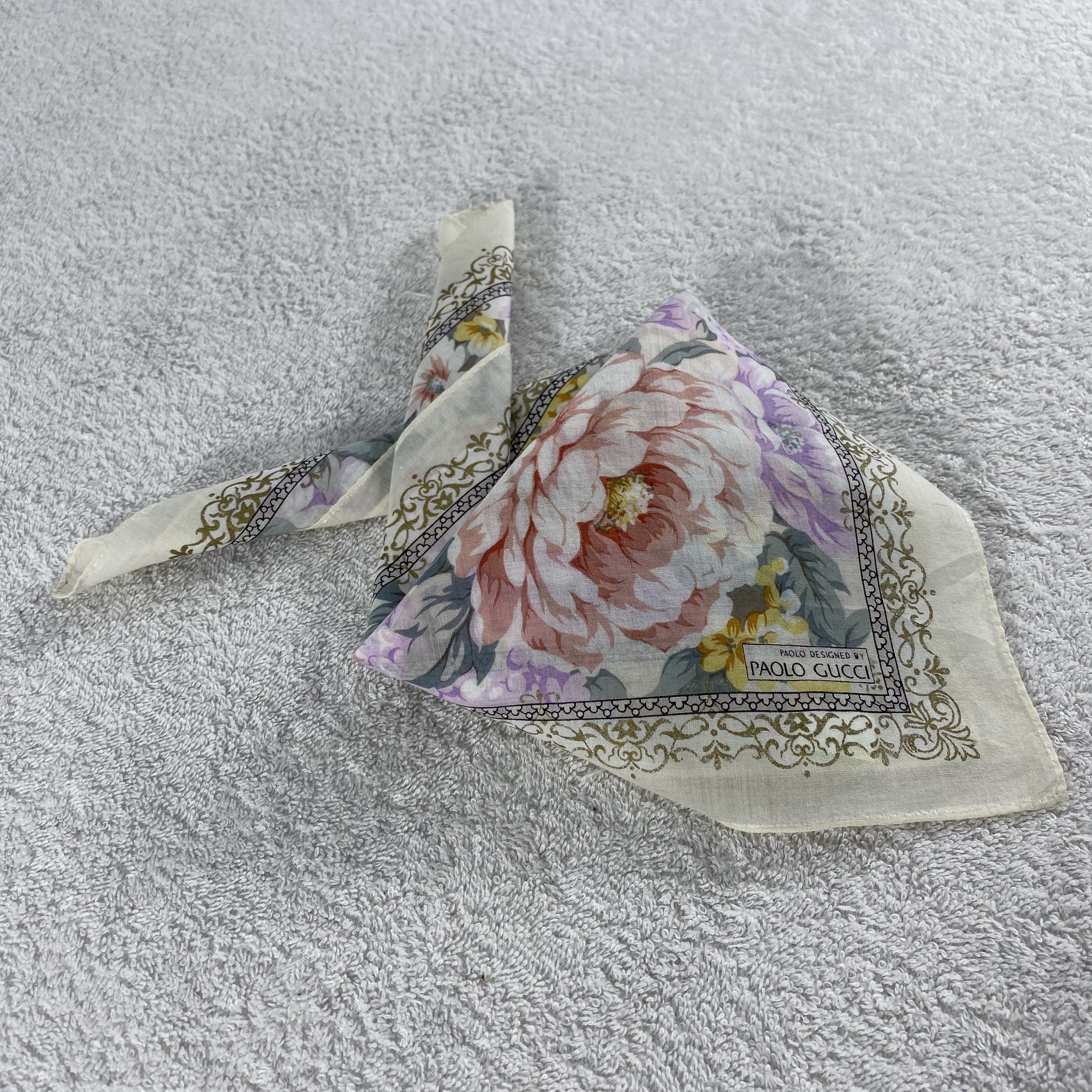 Paolo Gucci × Vintage Paolo Gucci Handkerchief / Neckerchief / Bandana Size ONE SIZE - 2 Thumbnail