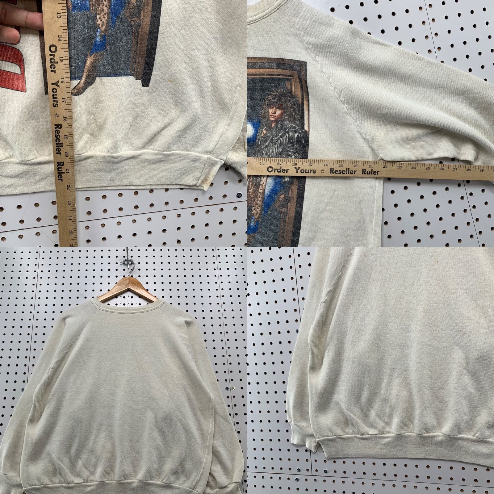 Vintage VINTAGE Bon Jovi Slippery When Wet Crewneck Sweatshirt Mens M White 80s Music Band Size US M / EU 48-50 / 2 - 9 Thumbnail