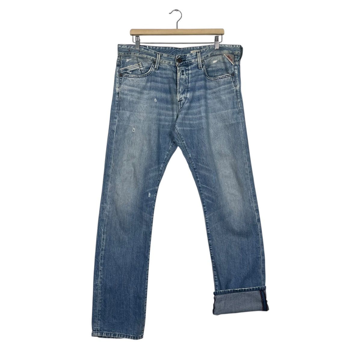 Replay Replay Distressed Zipper Fly Jeans W 36 Size US 36 / EU 52 - 2 Thumbnail