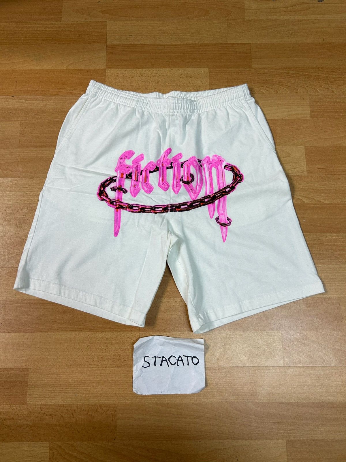 Other Fiction Y2K Chain Shorts White/Pink Size US 30 / EU 46 - 1 Thumbnail