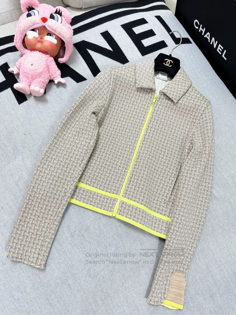 Hermes Hermes Early Spring Khaki and Fluorescent Yellow Trim H Le Size XS / US 0-2 / IT 36-38 - 5 Thumbnail