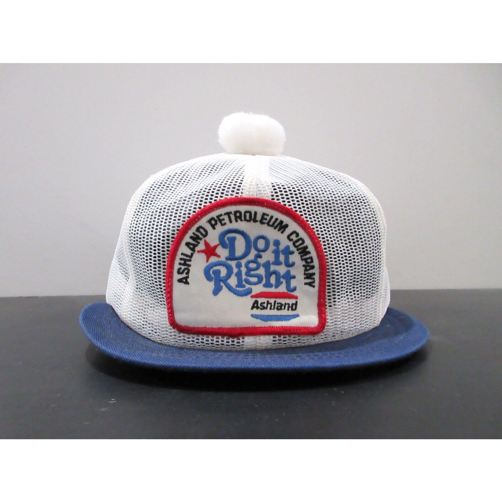 image of Vintage Trucker Hat Cap Snap Back White Ashland Petroleum Gas Patch Mens 90's