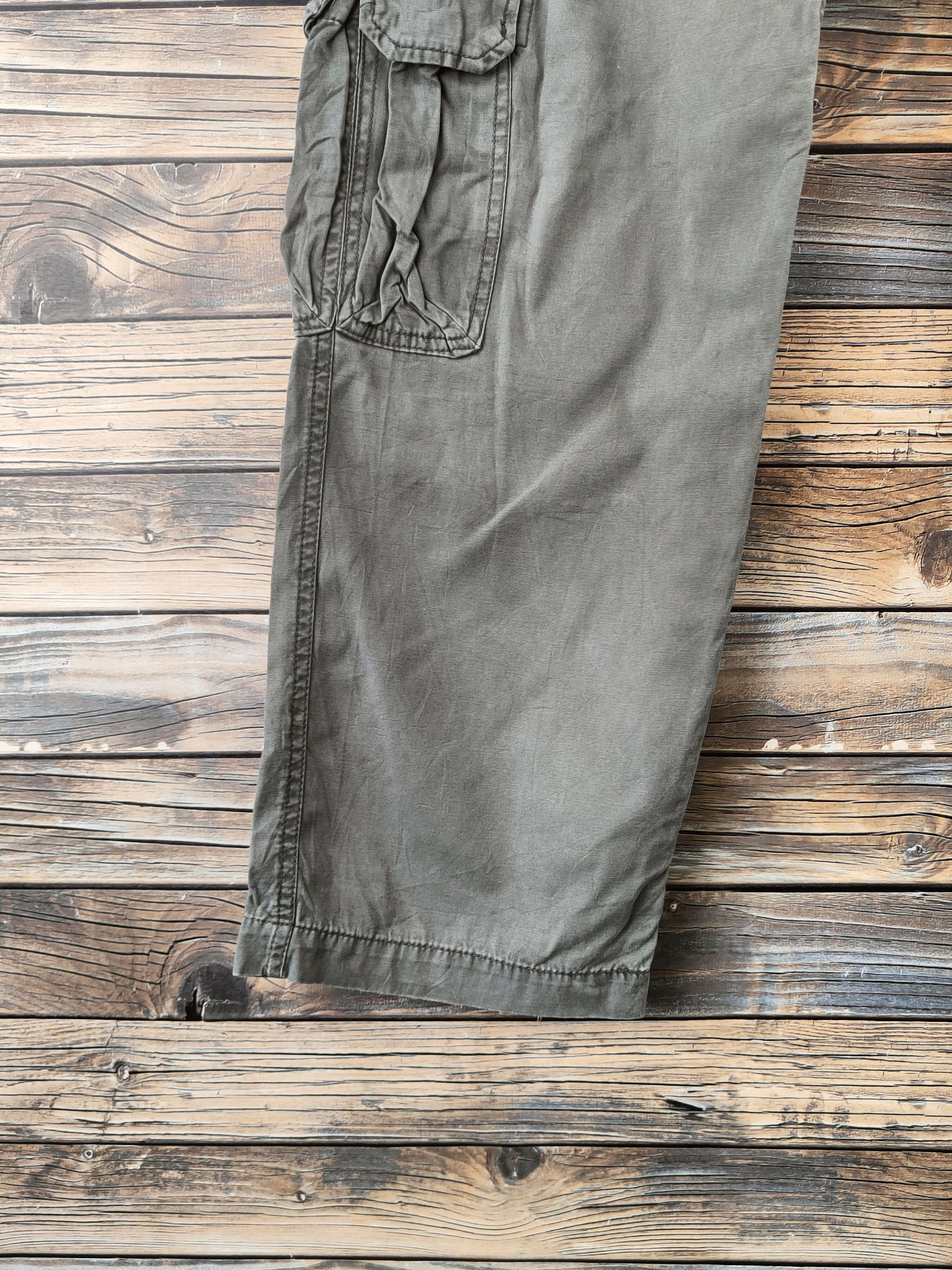 Surplus Research DL Surplus Green Multipocket Cargo Pants #46-954 Size US 31 - 4 Thumbnail