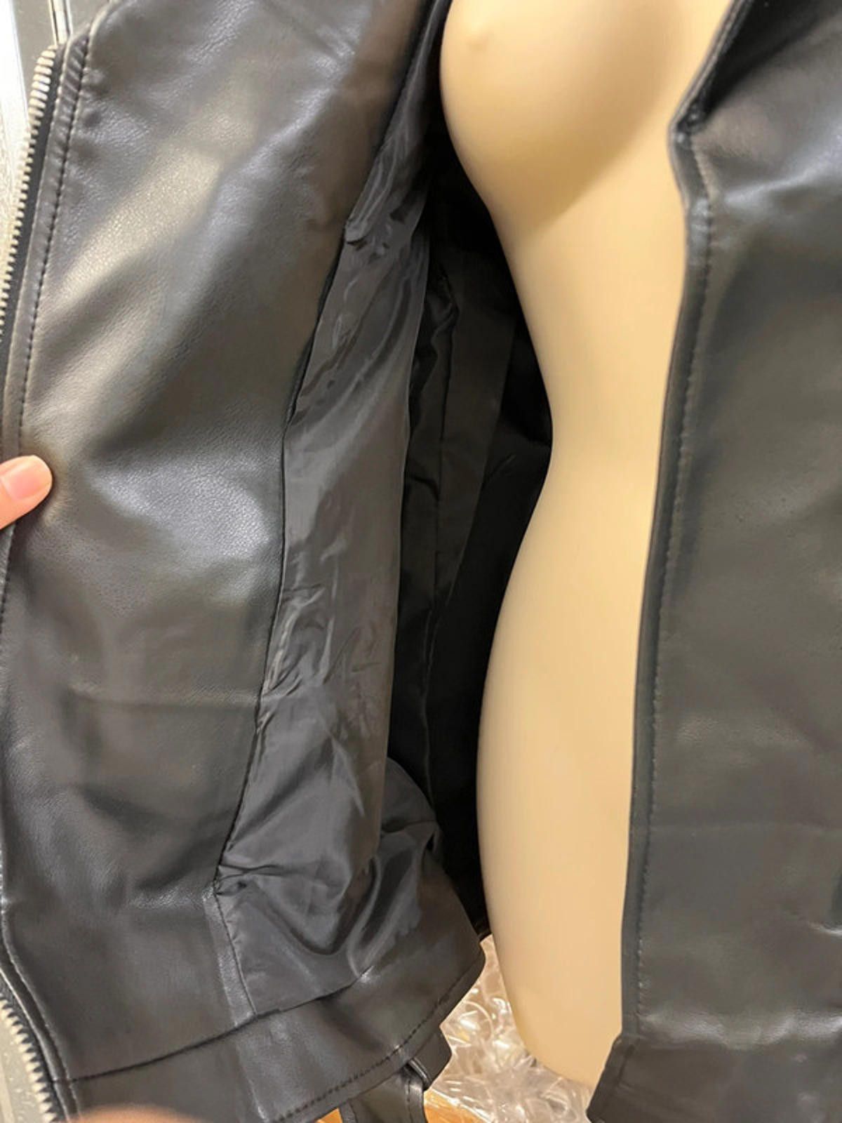Other Stradivarius oversized faux leather biker jacket SIZE M Tags Size M / US 6-8 / IT 42-44 - 6 Thumbnail