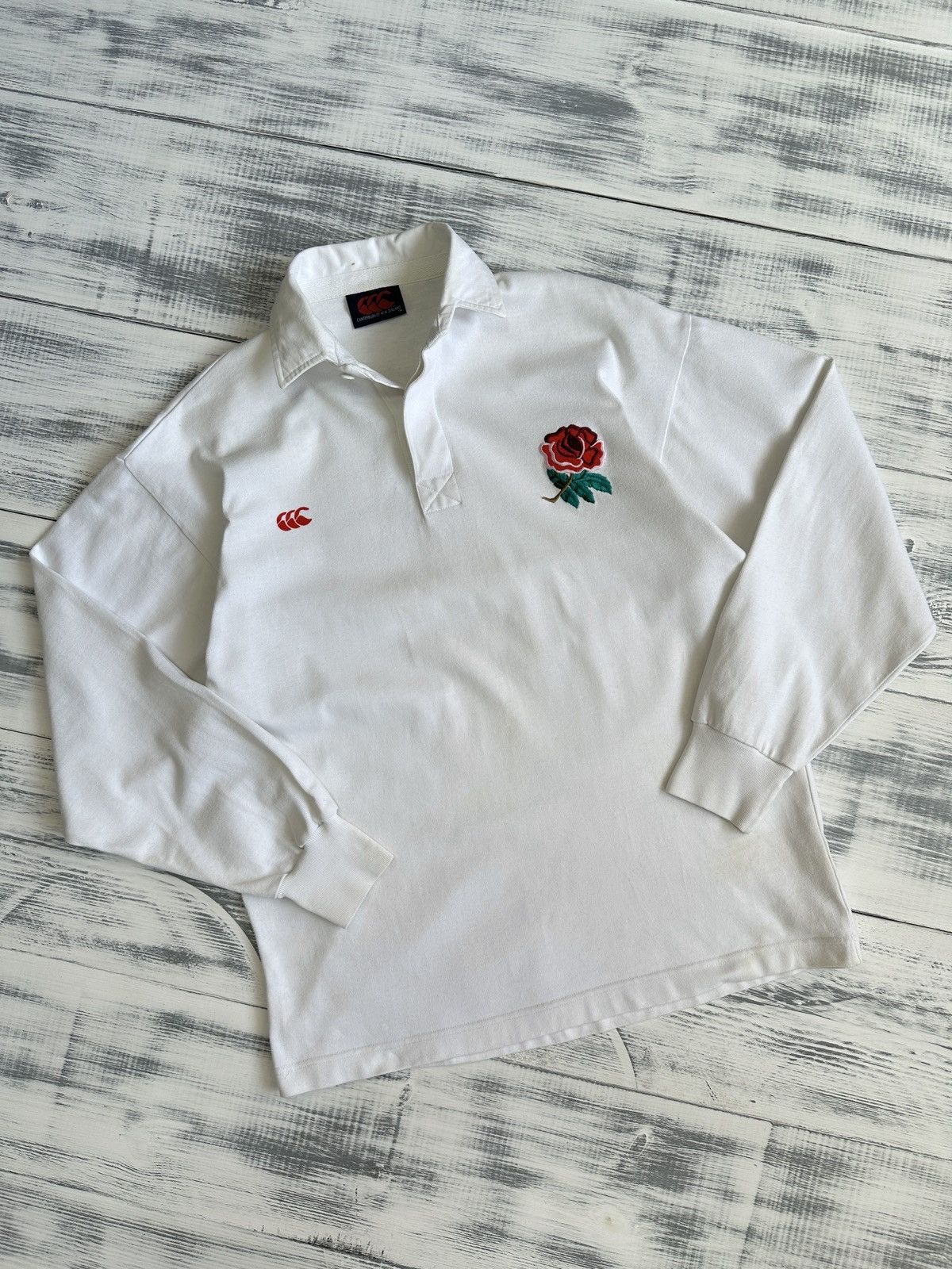 Canterbury of New Zealand Vintage CANTERBURY England National Team Rugby Jersey Shirt Size US M / EU 48-50 / 2 - 1 Thumbnail