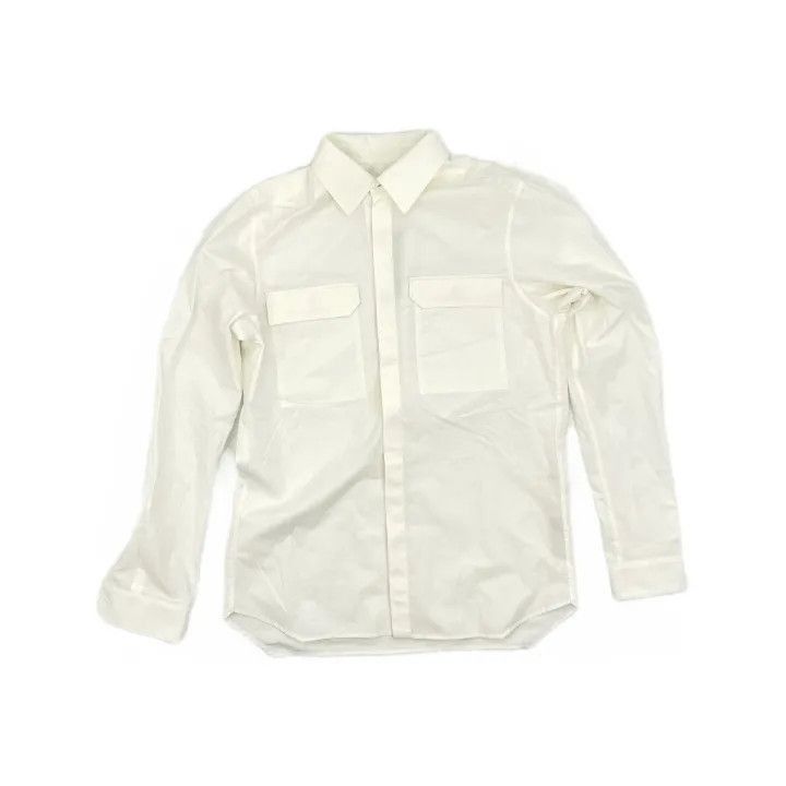 Rick Owens Rick Owens Classic White Long Sleeve Shirt -2508 Size US M / EU 48-50 / 2 - 2 Thumbnail