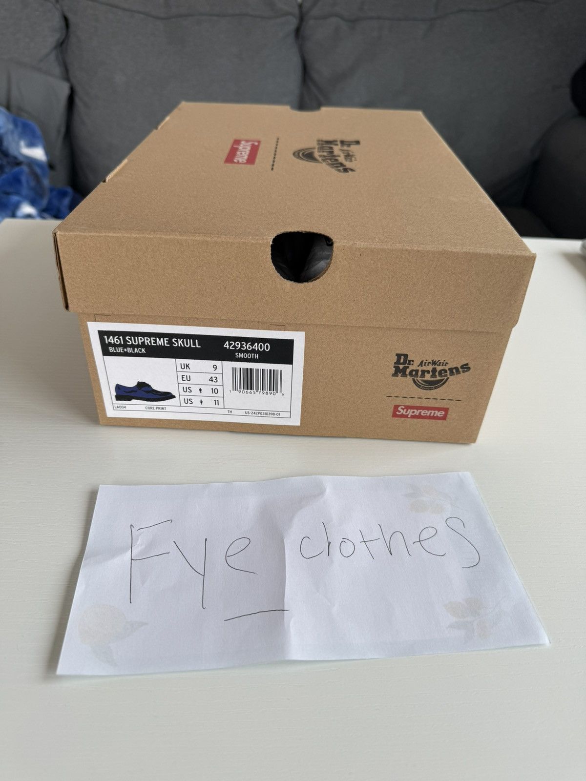 Dr. Martens × Supreme Dr. Martens 1461 3- Eye Shoe Size US 10 / EU 43 - 8 Thumbnail