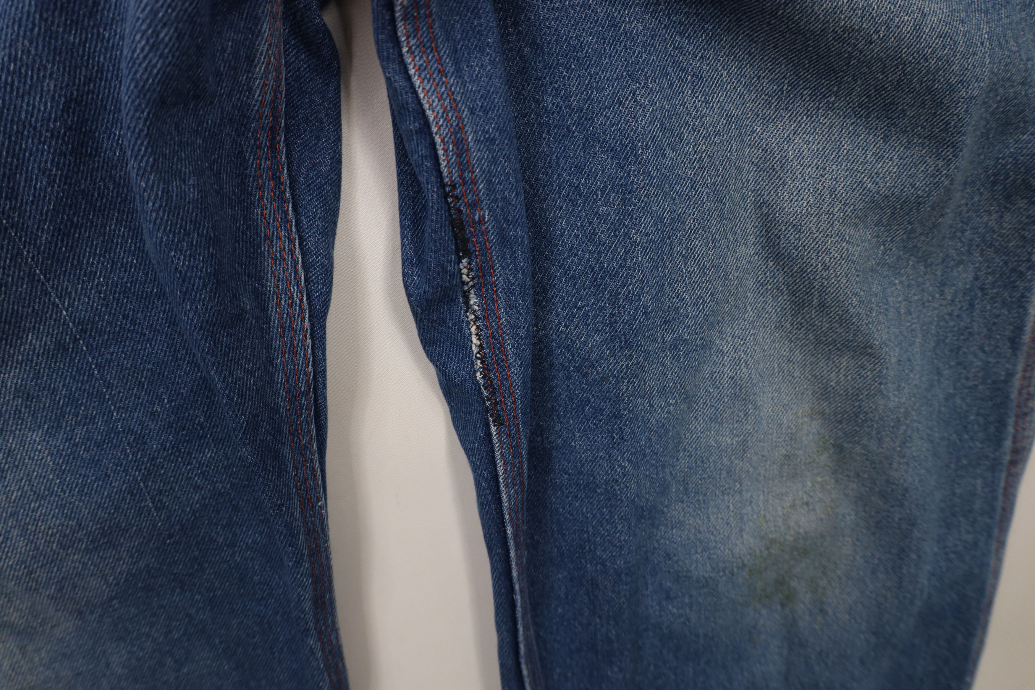 Big Mac × Vintage Vintage 70s Big Mac Wide Leg Dungaree Denim Jeans Blue USA Size US 34 / EU 50 - 8 Thumbnail